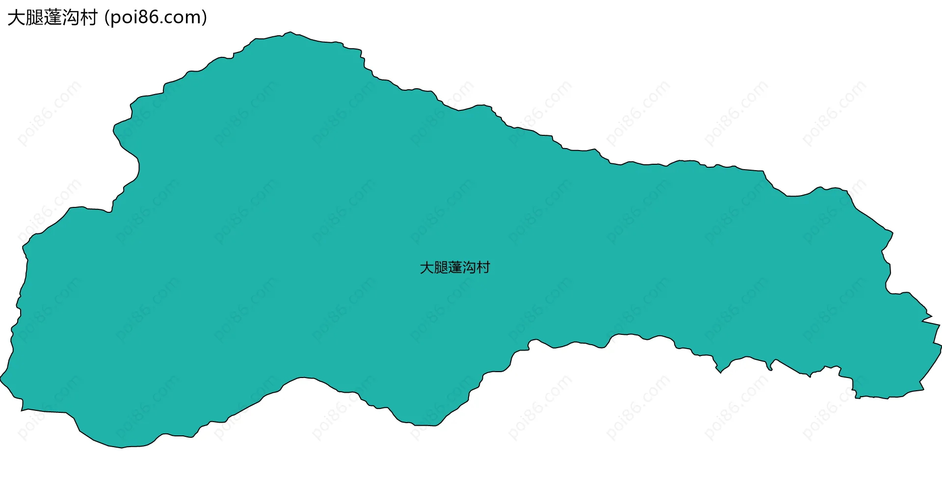 大腿蓬沟村边界地图