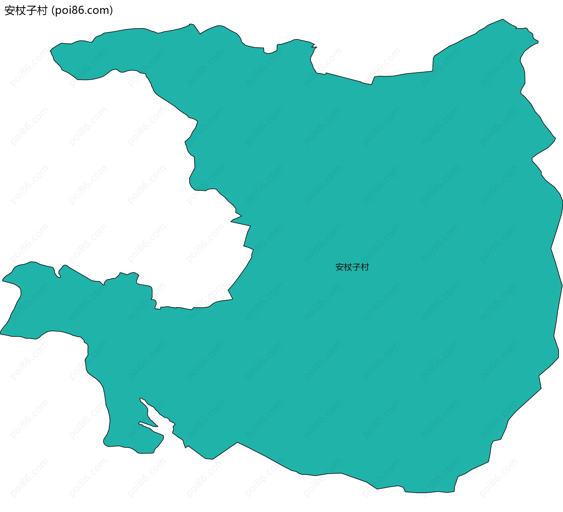 安杖子村边界地图