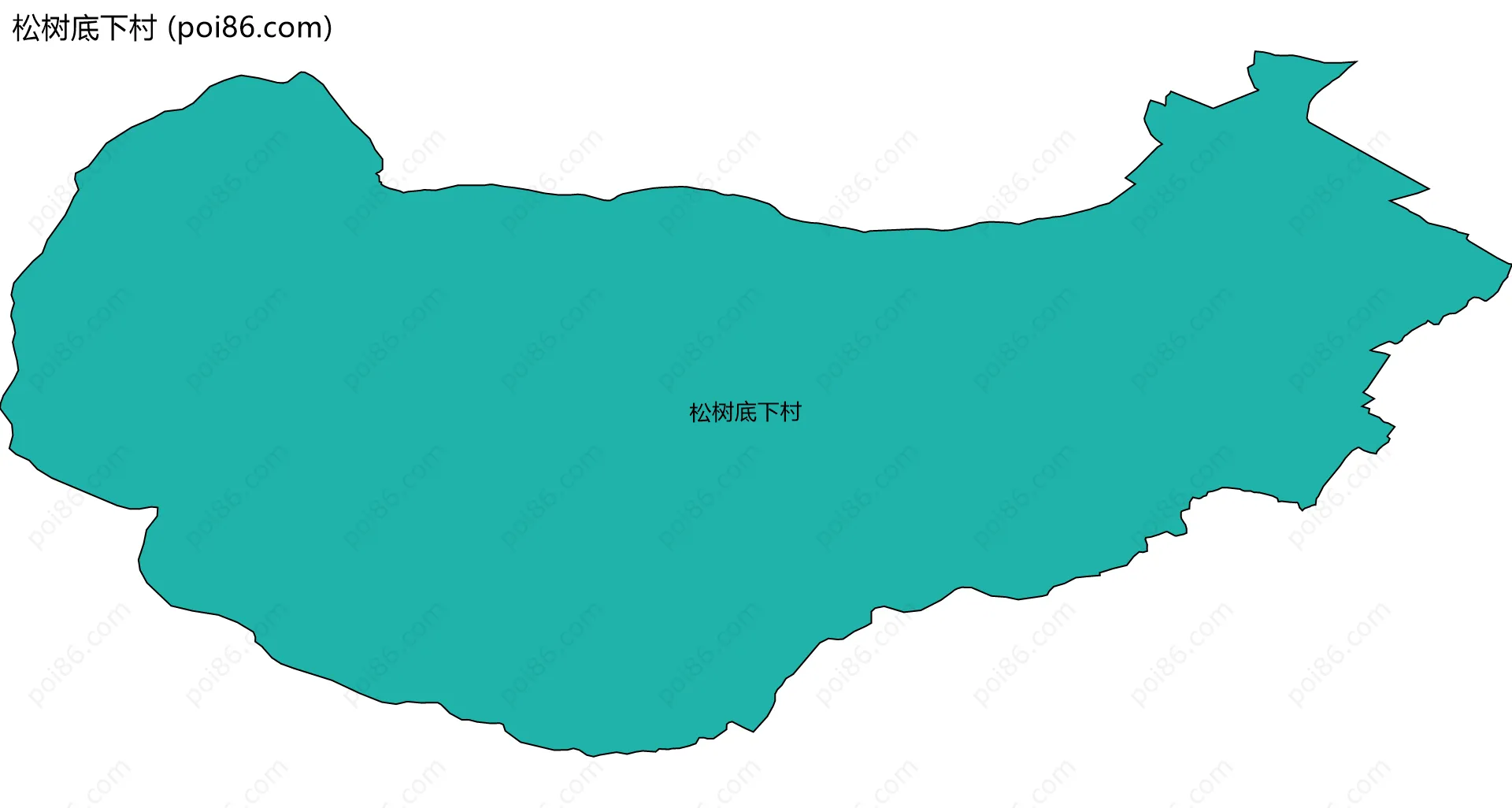 松树底下村边界地图