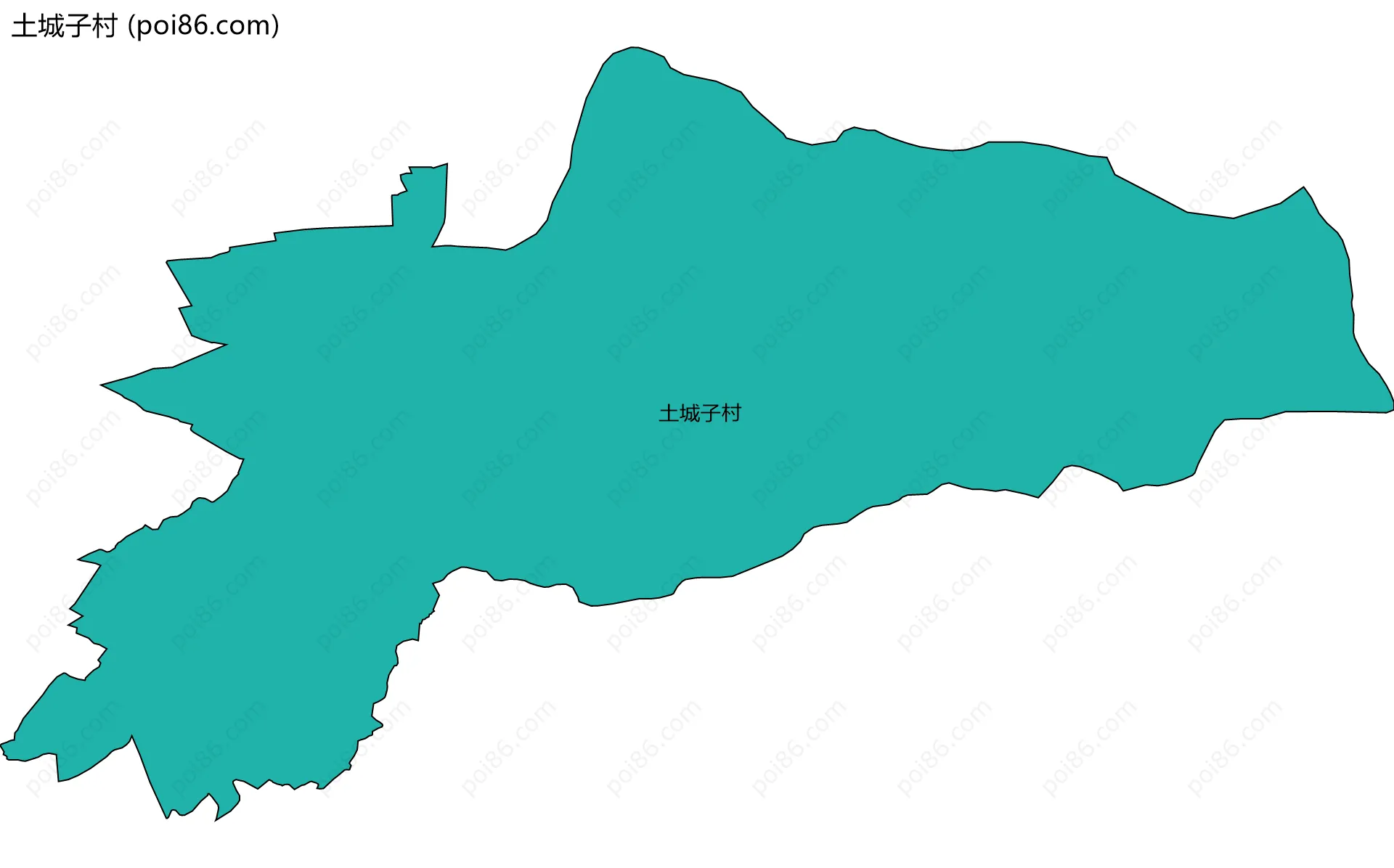 土城子村边界地图