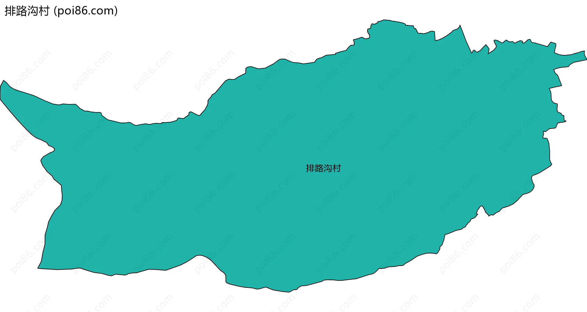 排路沟村边界地图