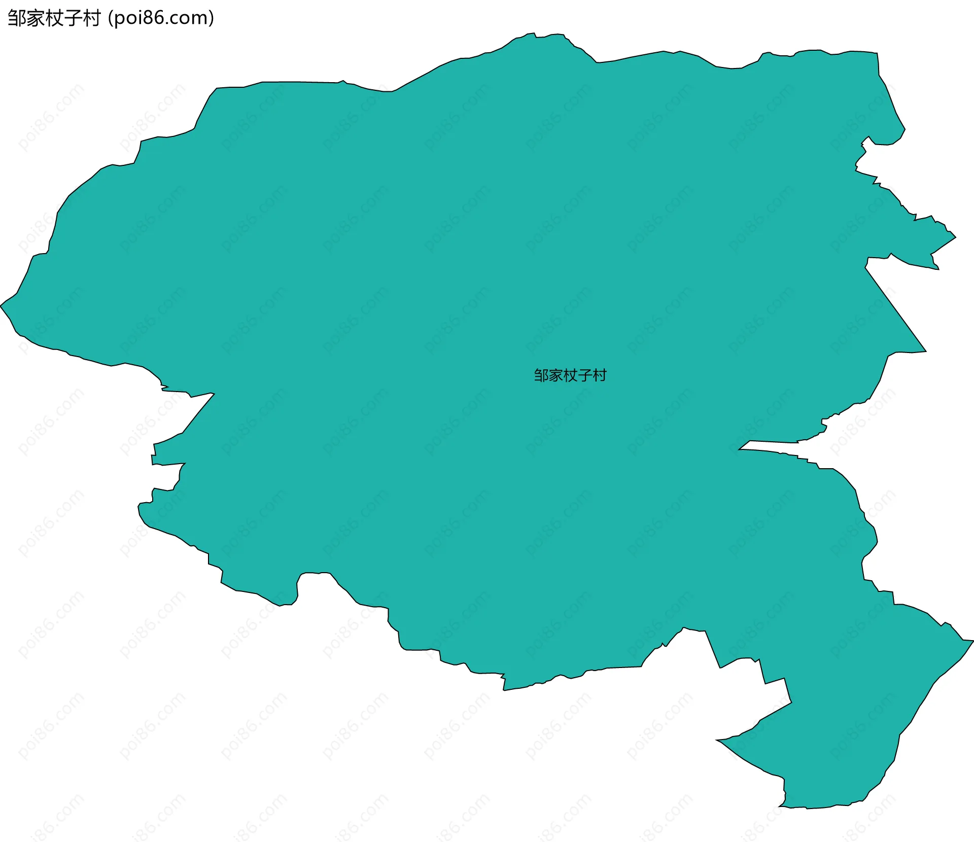 邹家杖子村边界地图