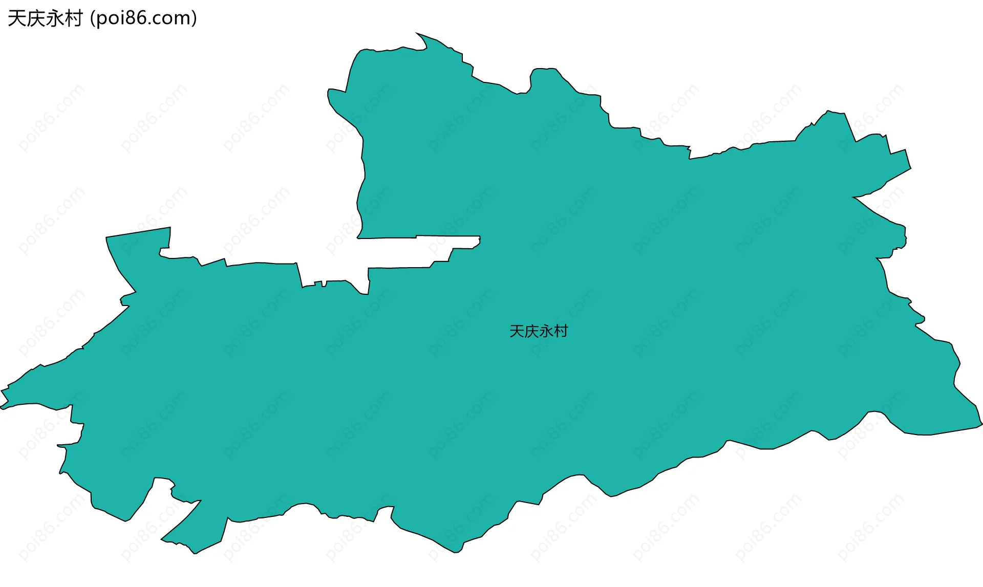 天庆永村边界地图