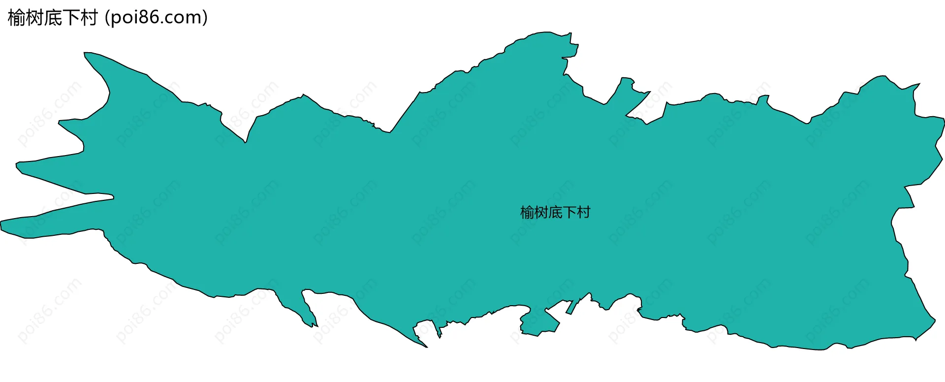 榆树底下村边界地图