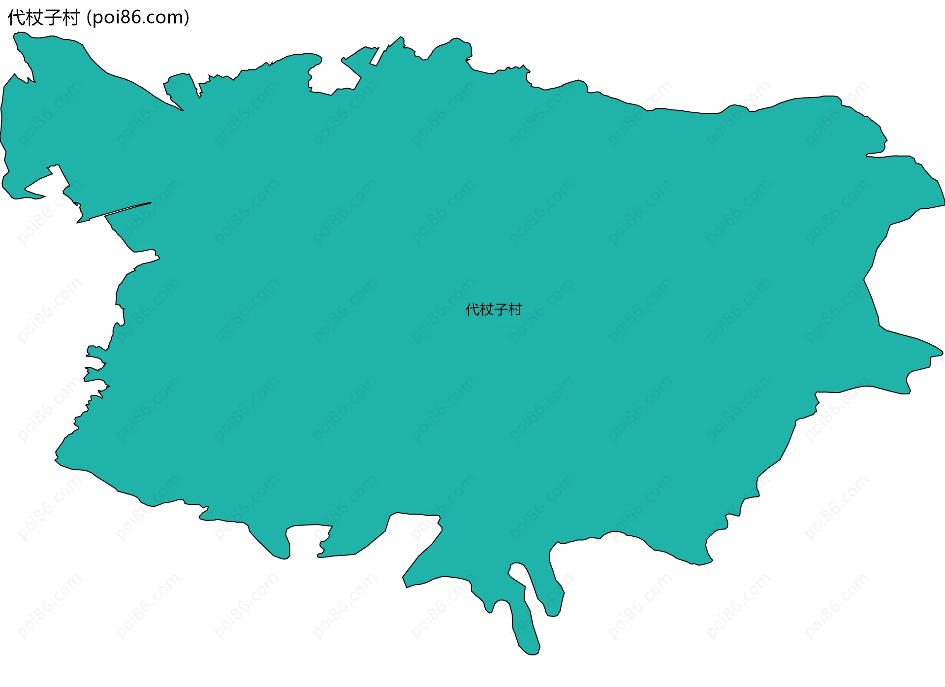 代杖子村边界地图