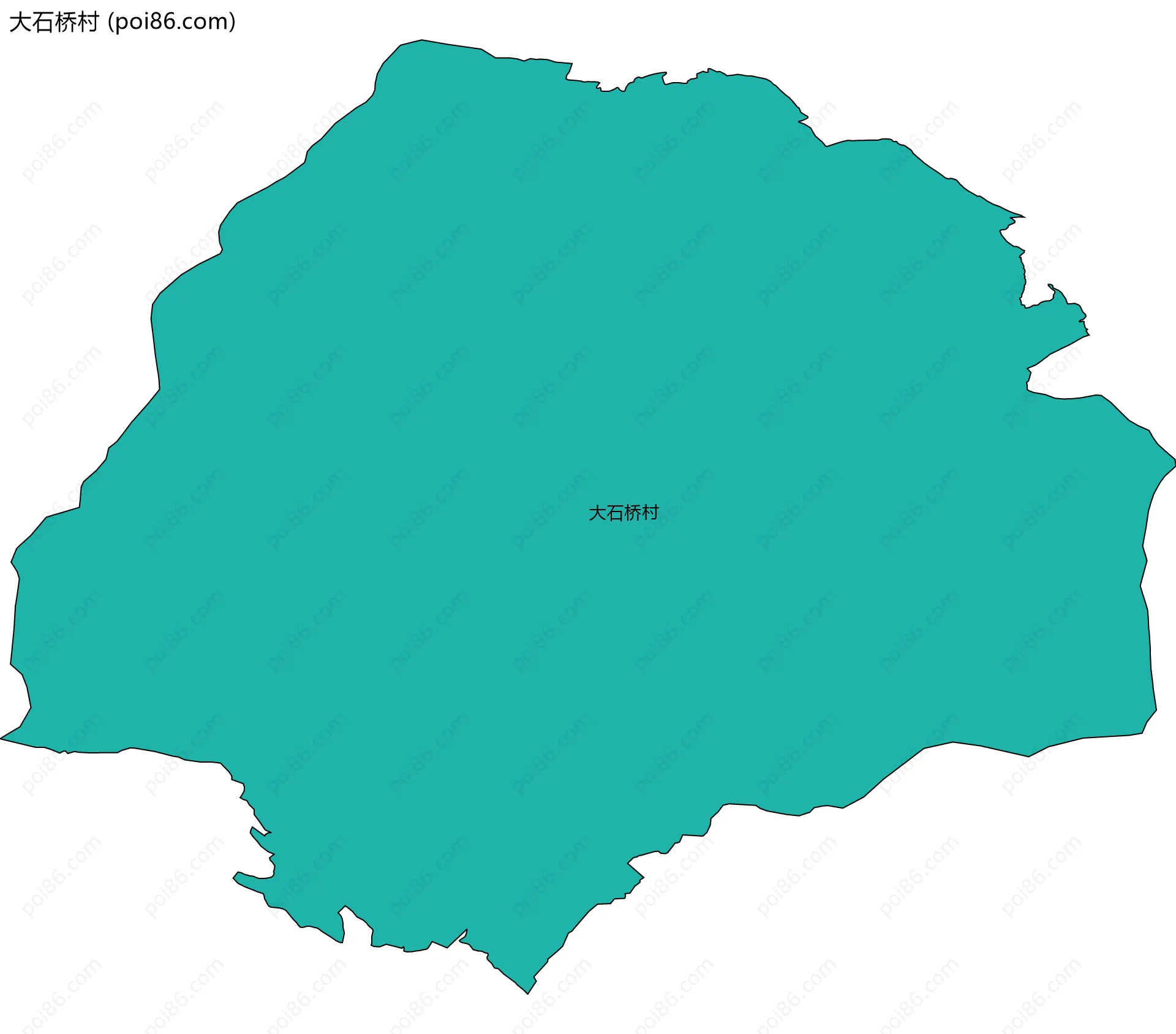大石桥村边界地图