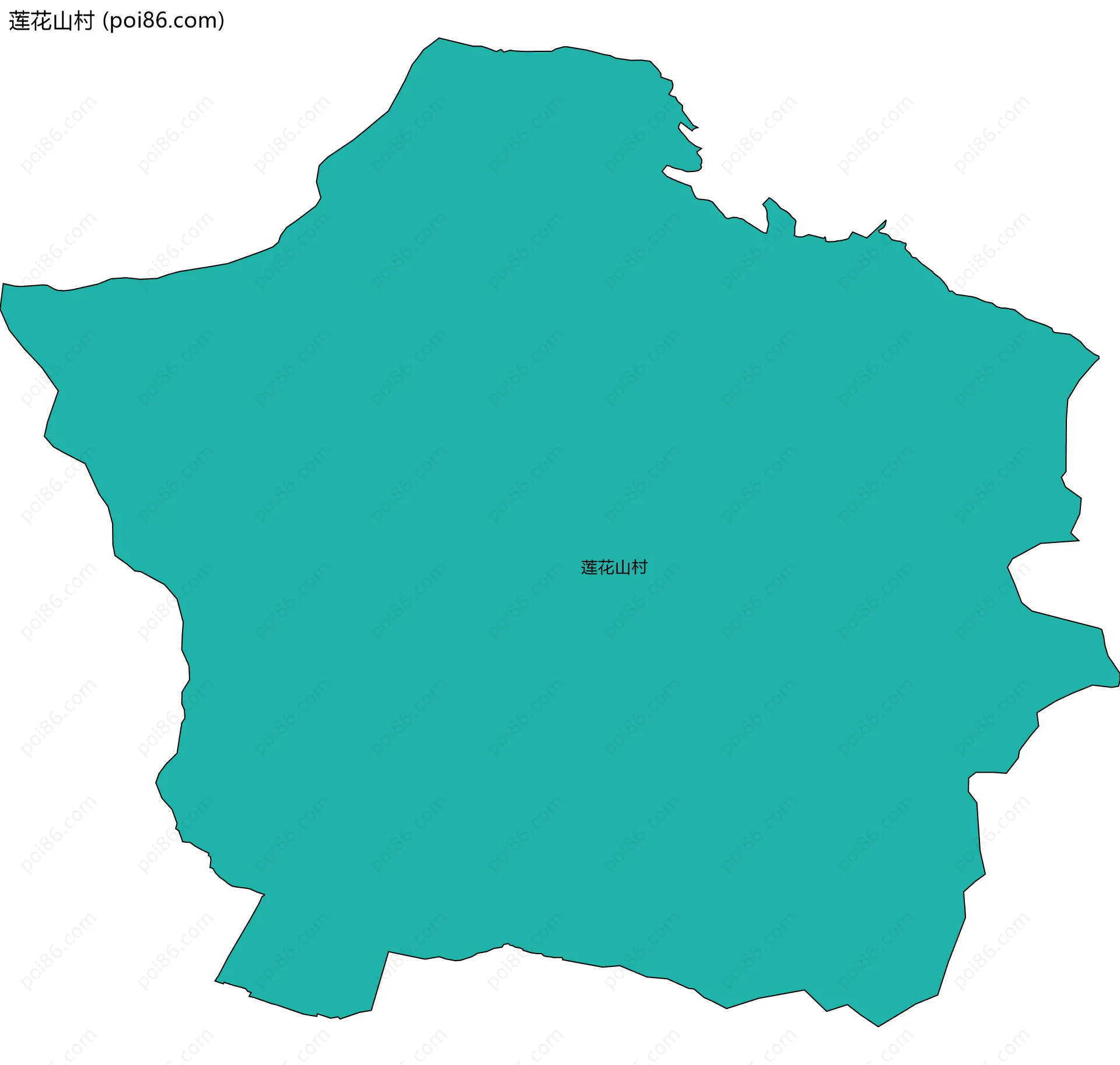 莲花山村边界地图