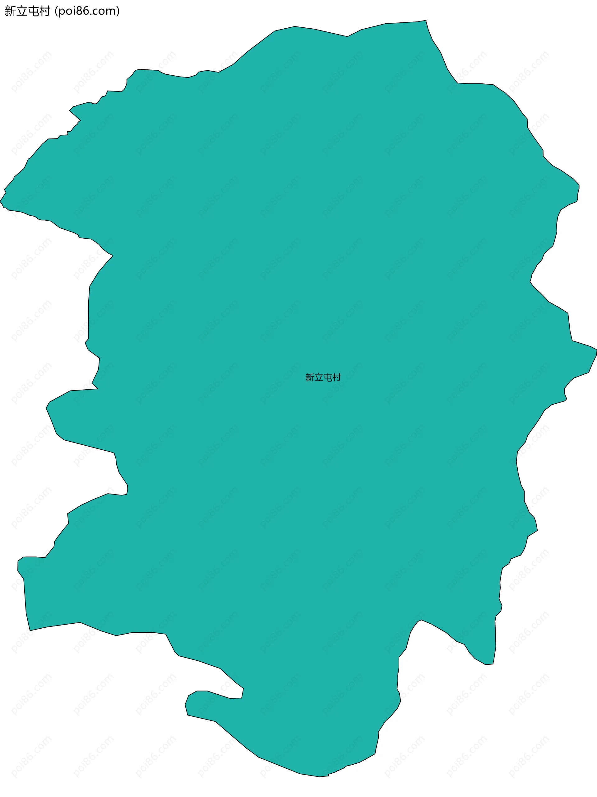 新立屯村边界地图