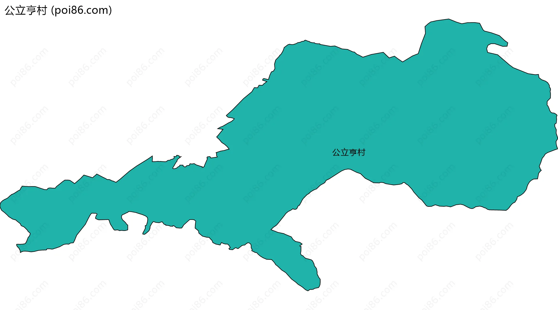 公立亨村边界地图