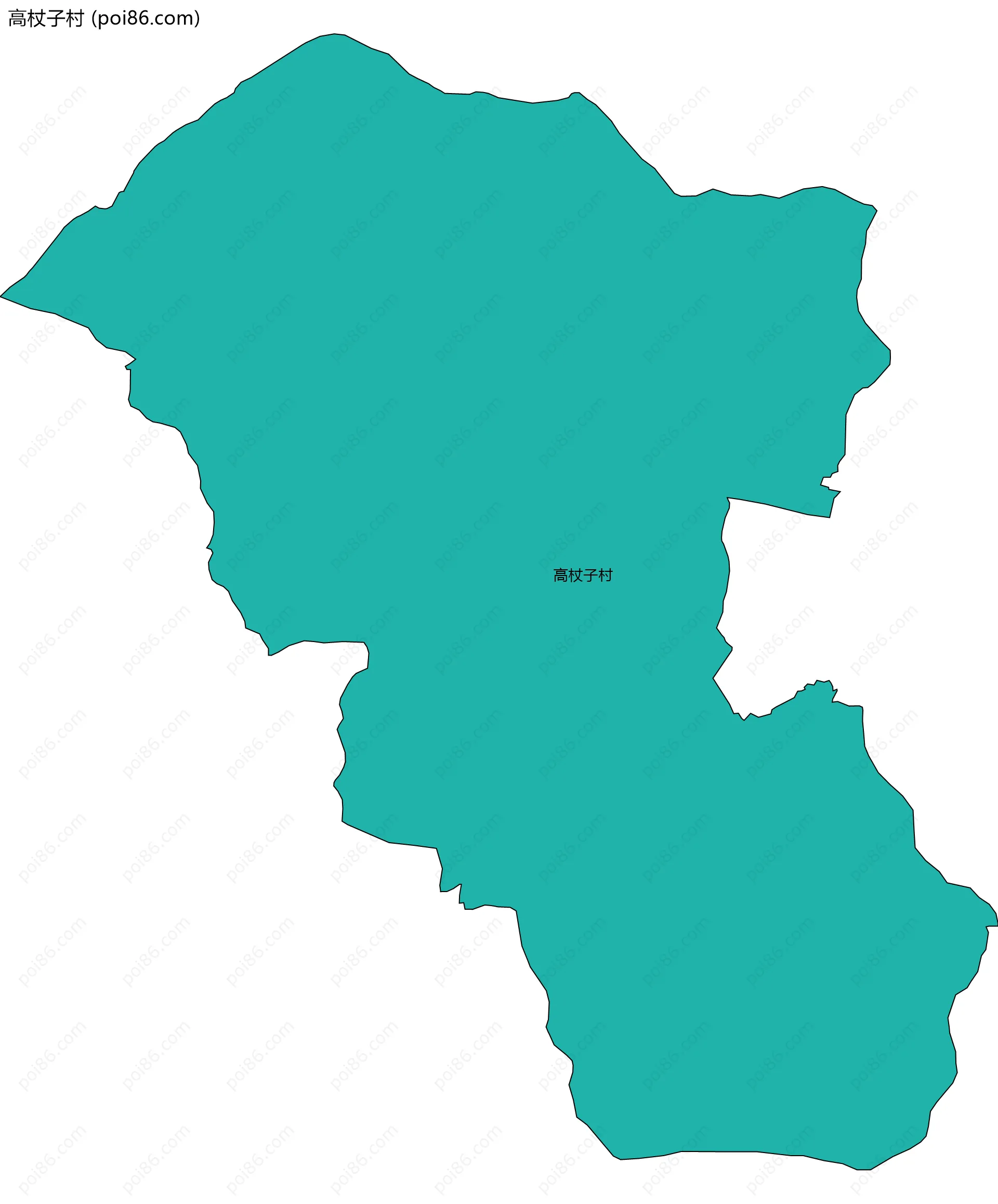 高杖子村边界地图