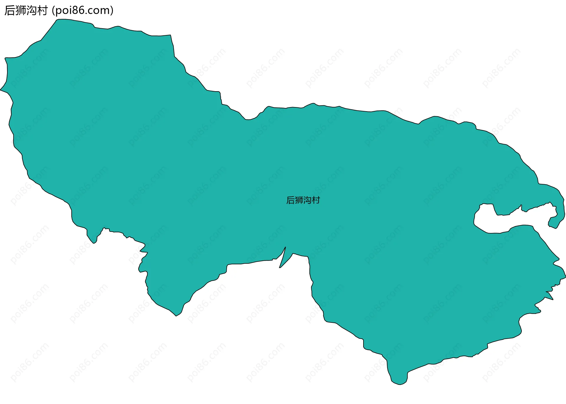 后狮沟村边界地图