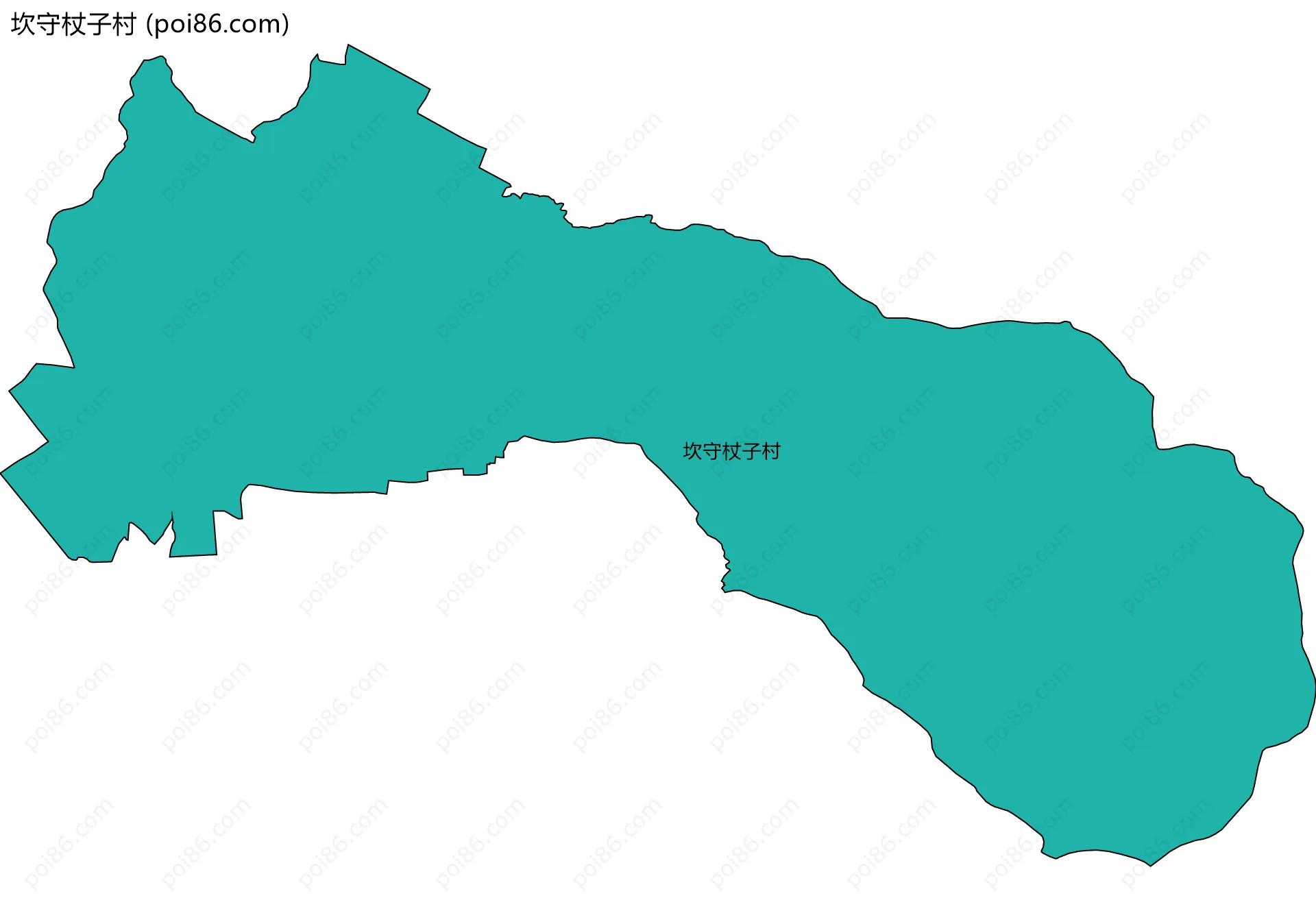 坎守杖子村边界地图