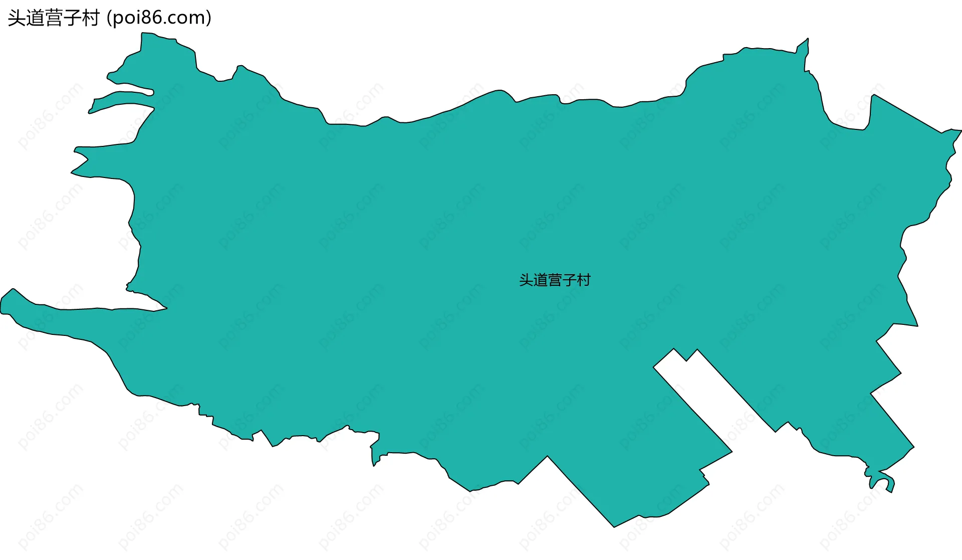 头道营子村边界地图