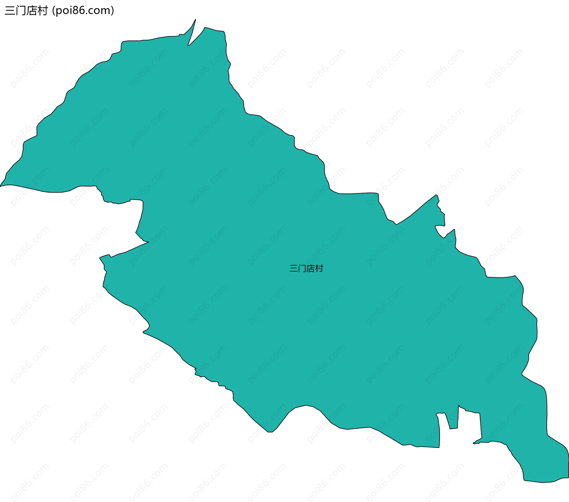 三门店村边界地图