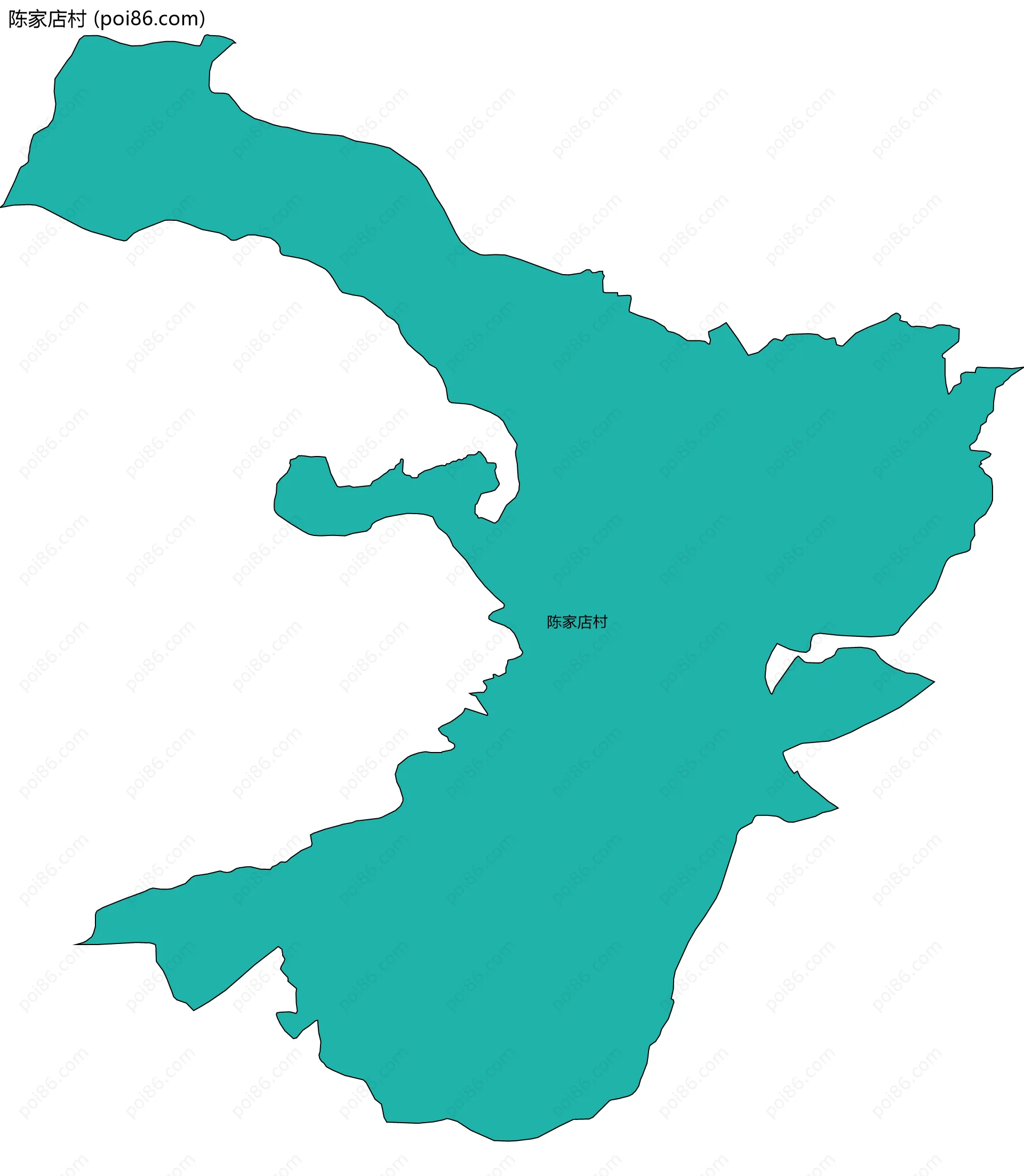 陈家店村边界地图