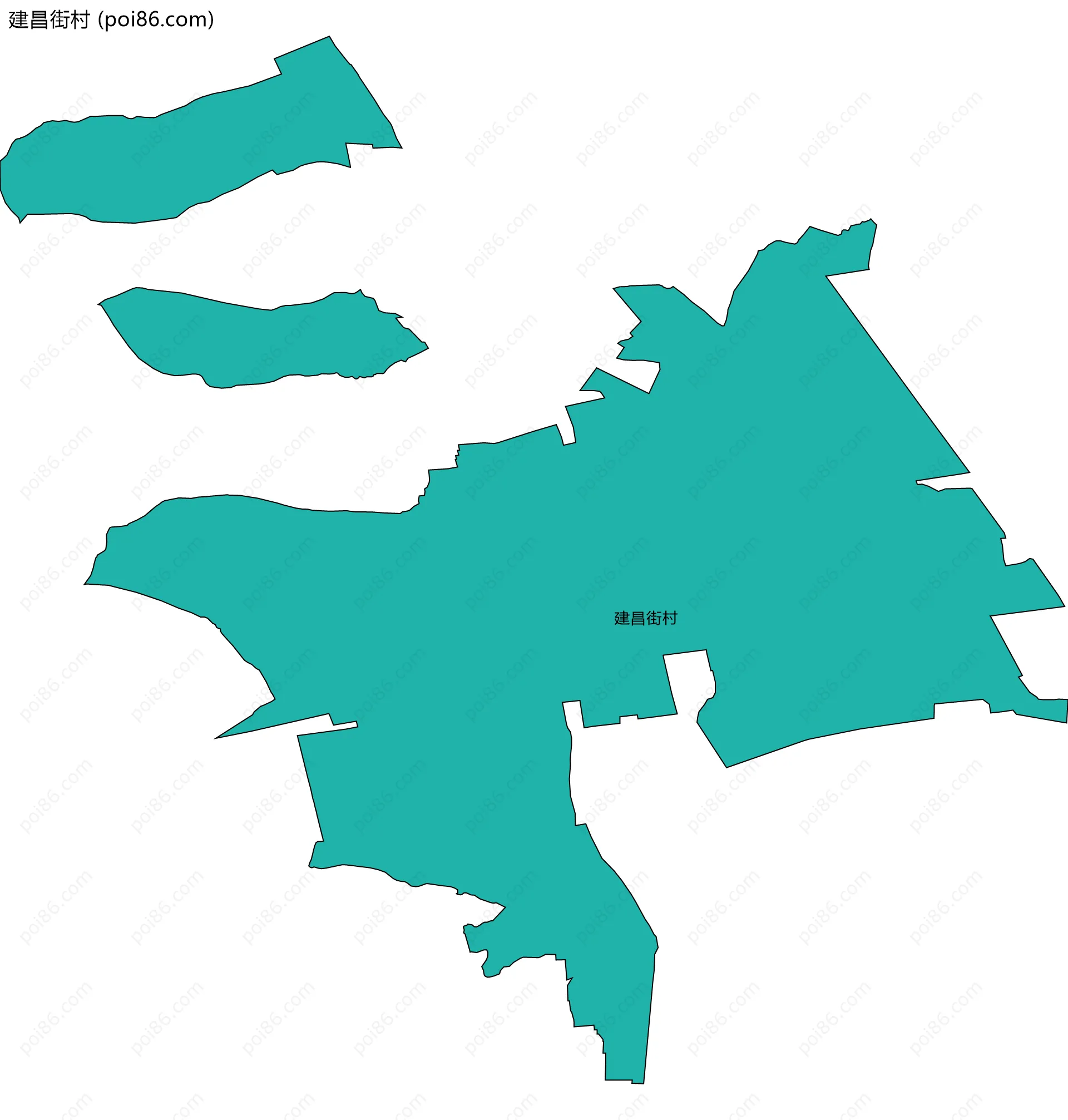 建昌街村边界地图