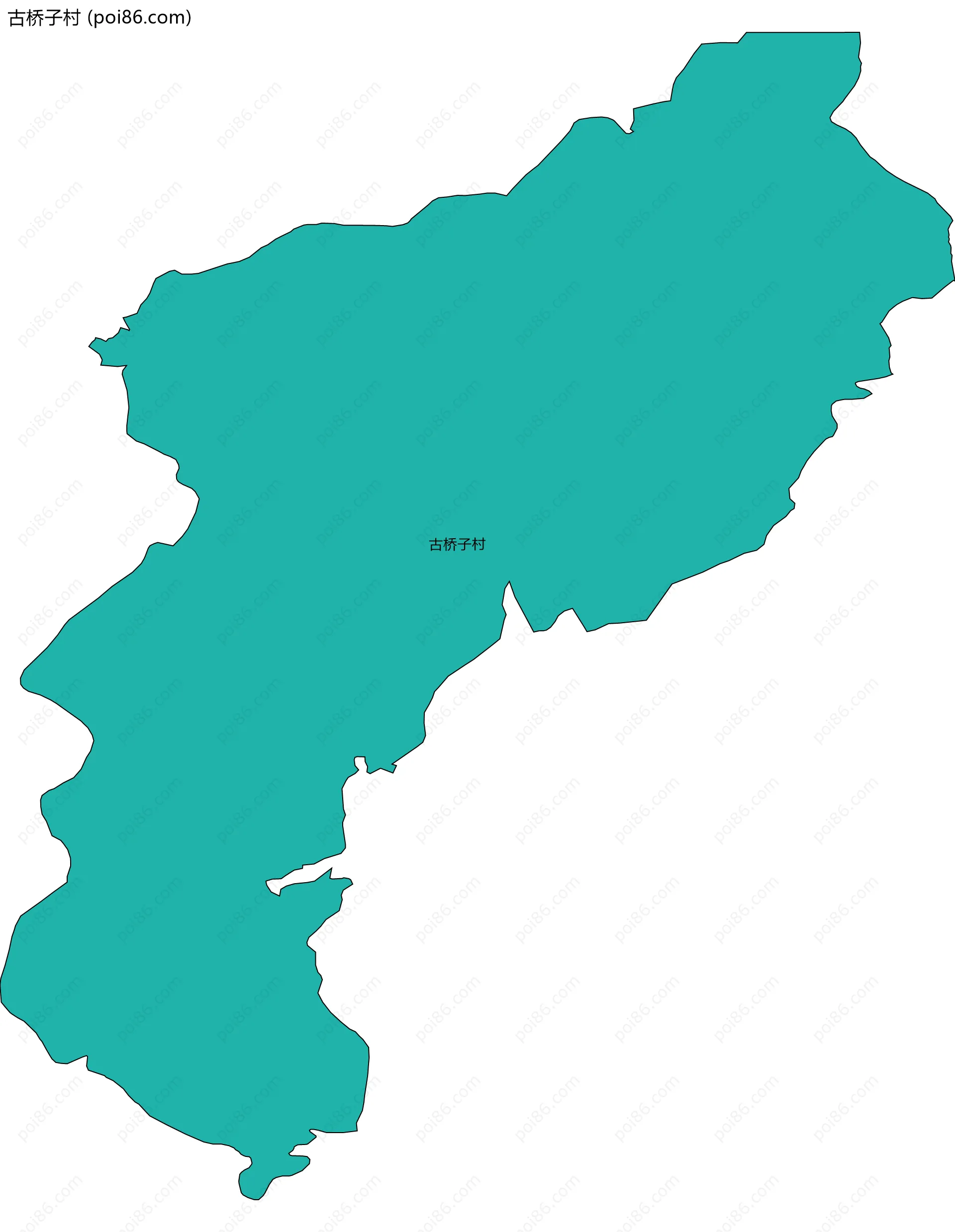 古桥子村边界地图