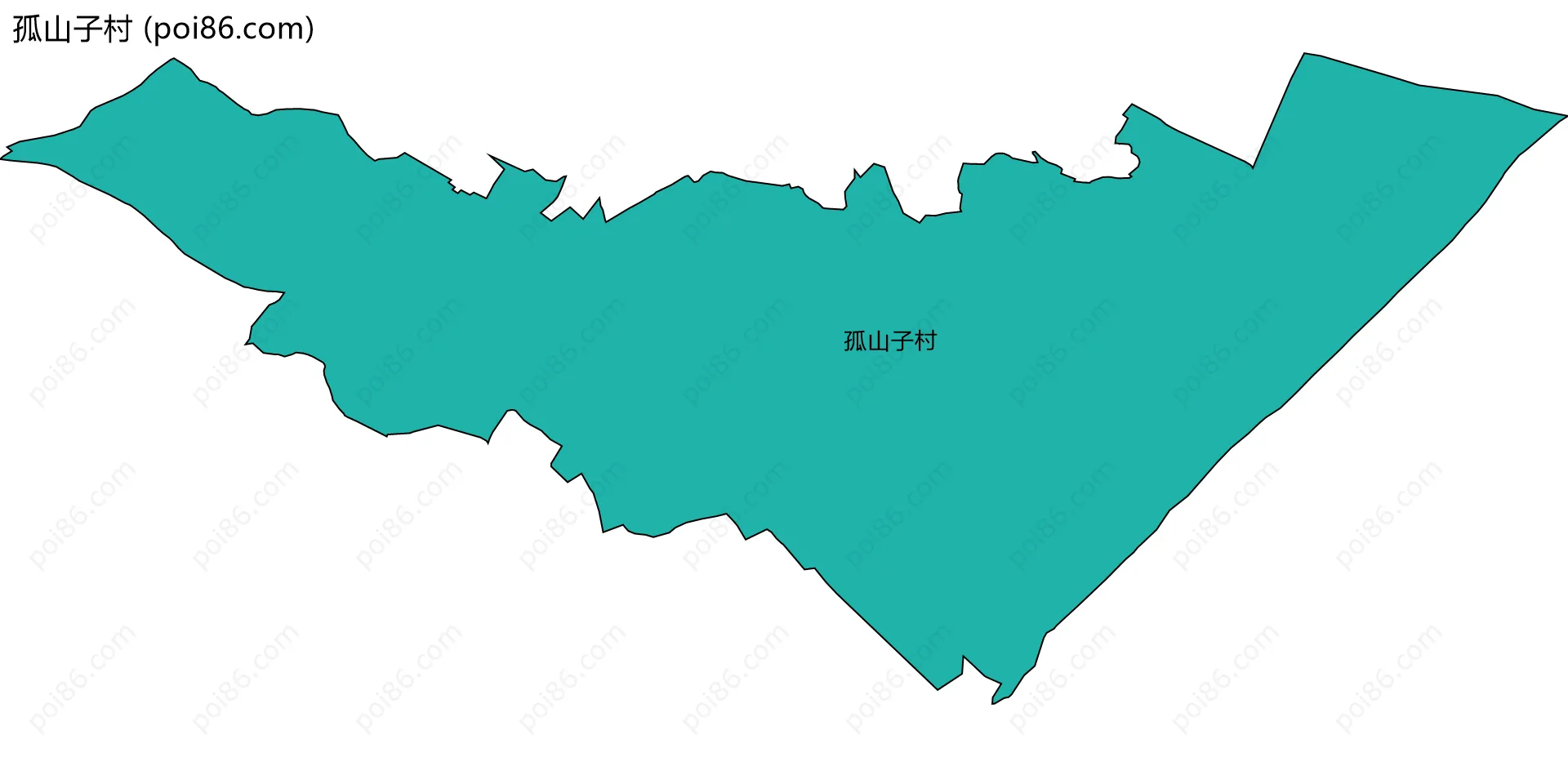 孤山子村边界地图