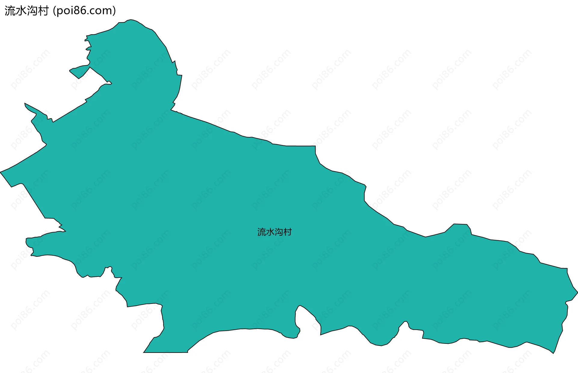 流水沟村边界地图