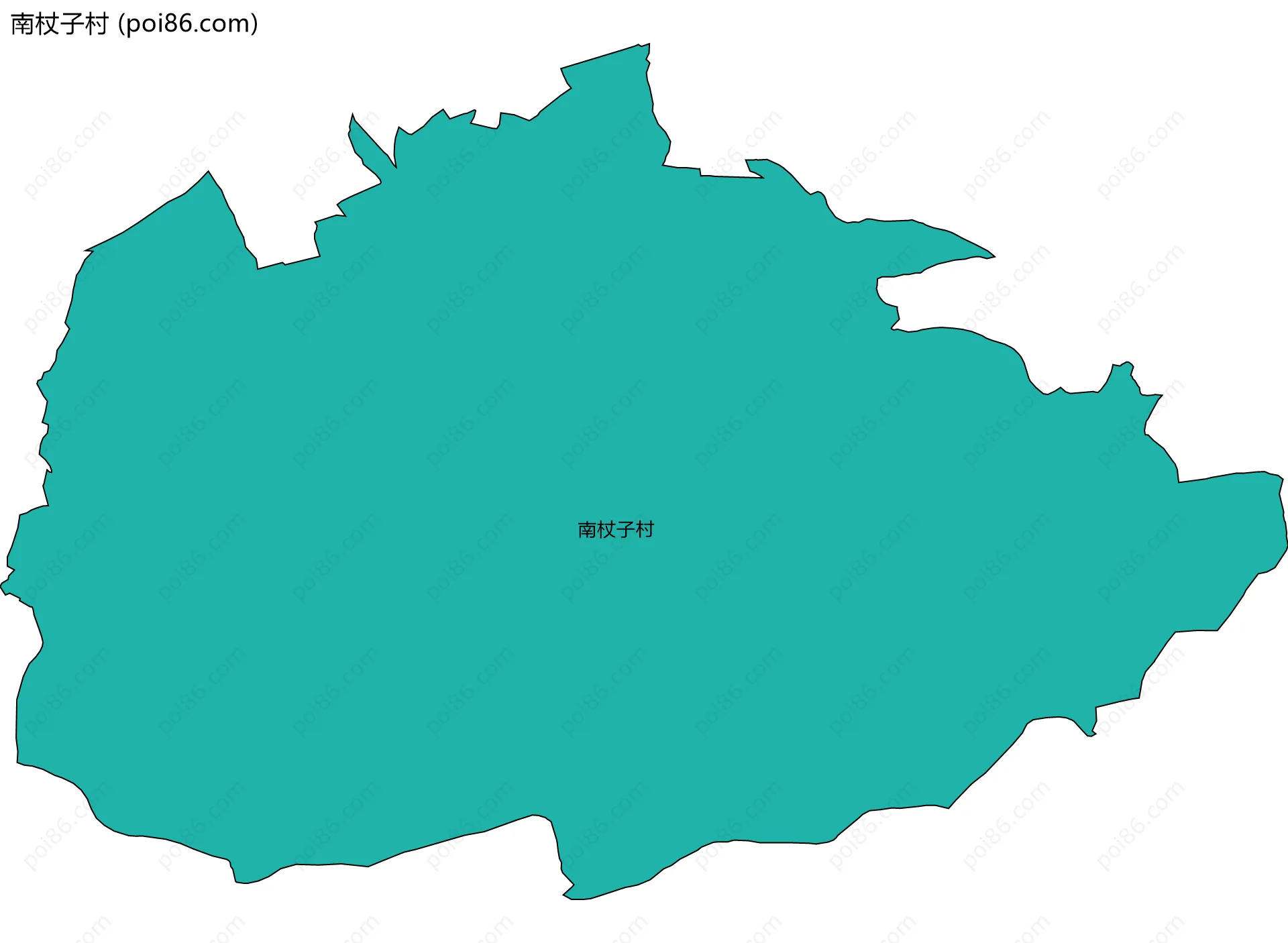 南杖子村边界地图