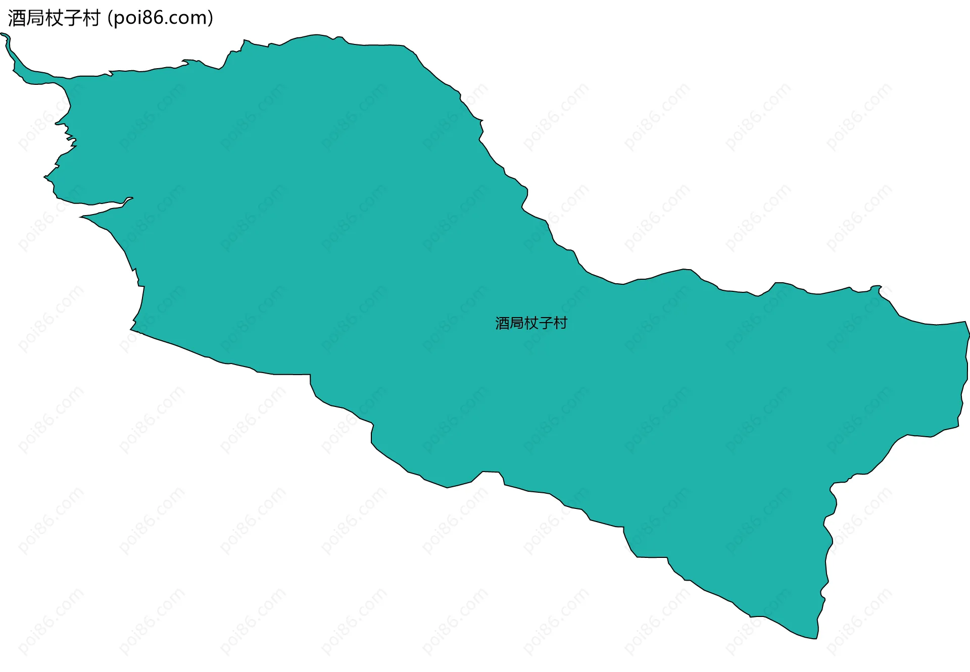 酒局杖子村边界地图