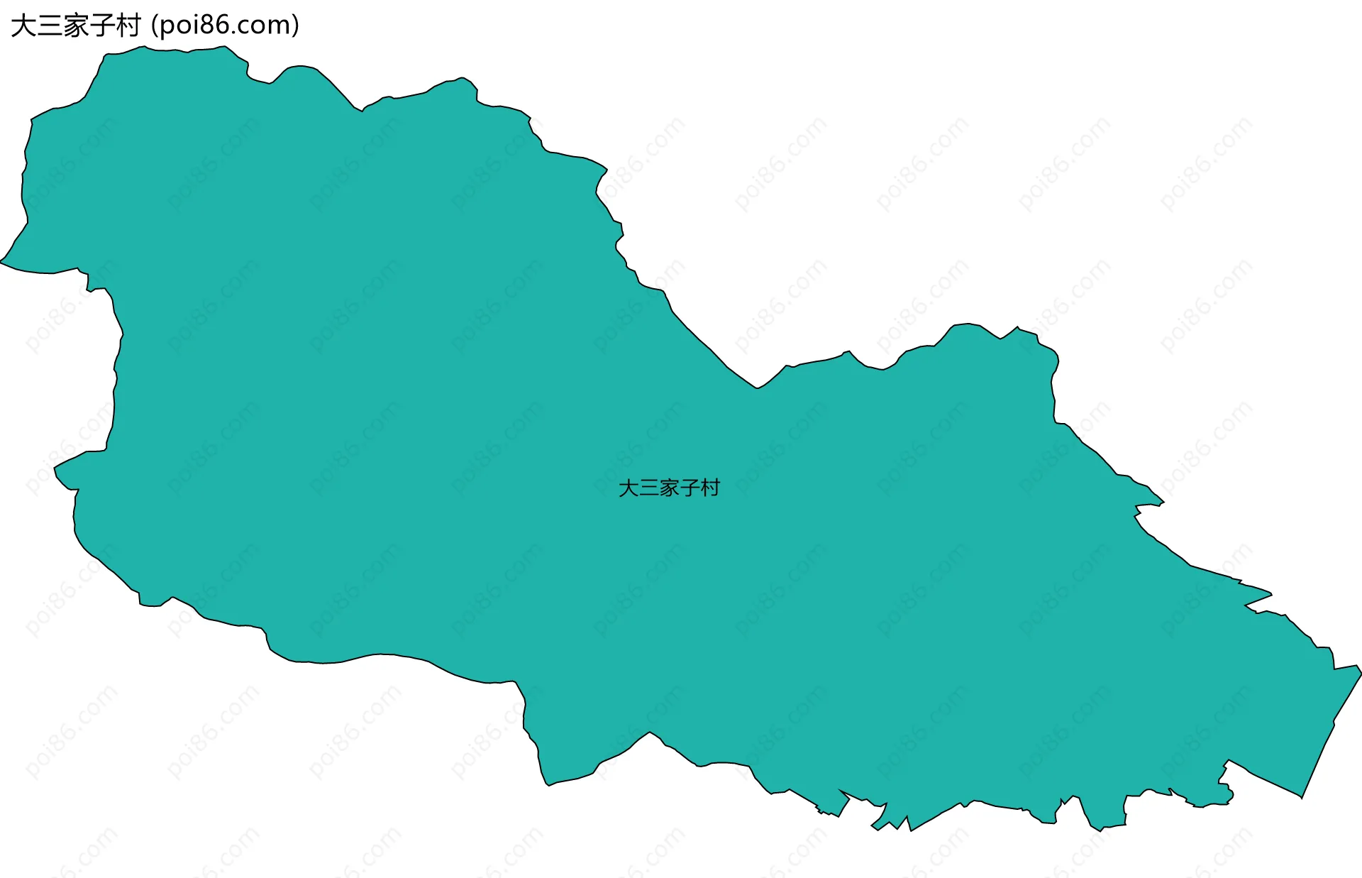 大三家子村边界地图