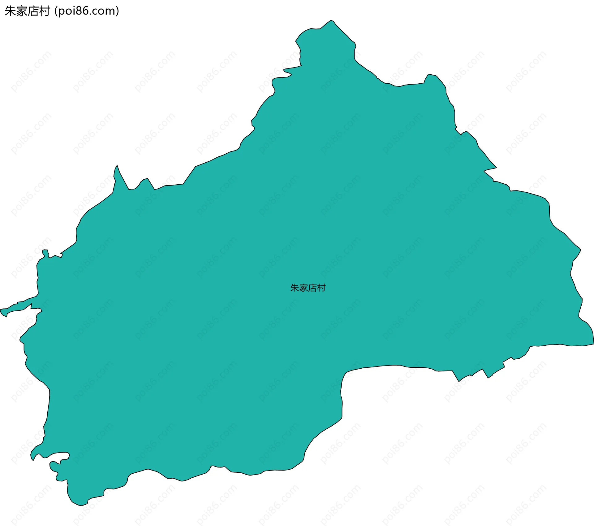 朱家店村边界地图