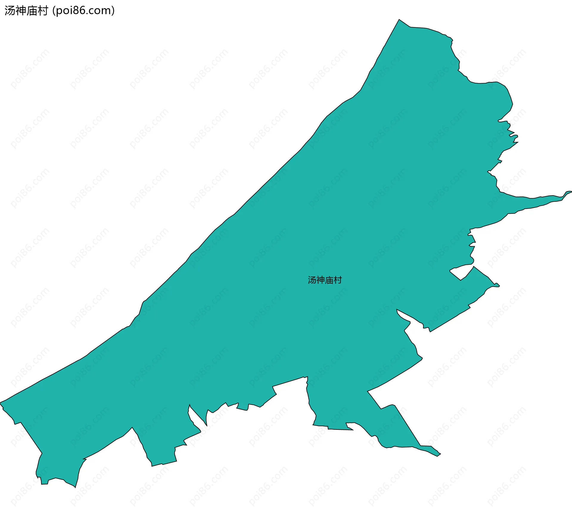 汤神庙村边界地图