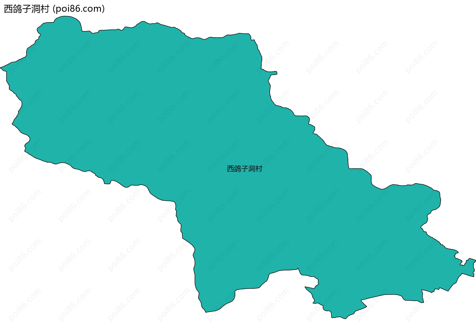 西鸽子洞村边界地图