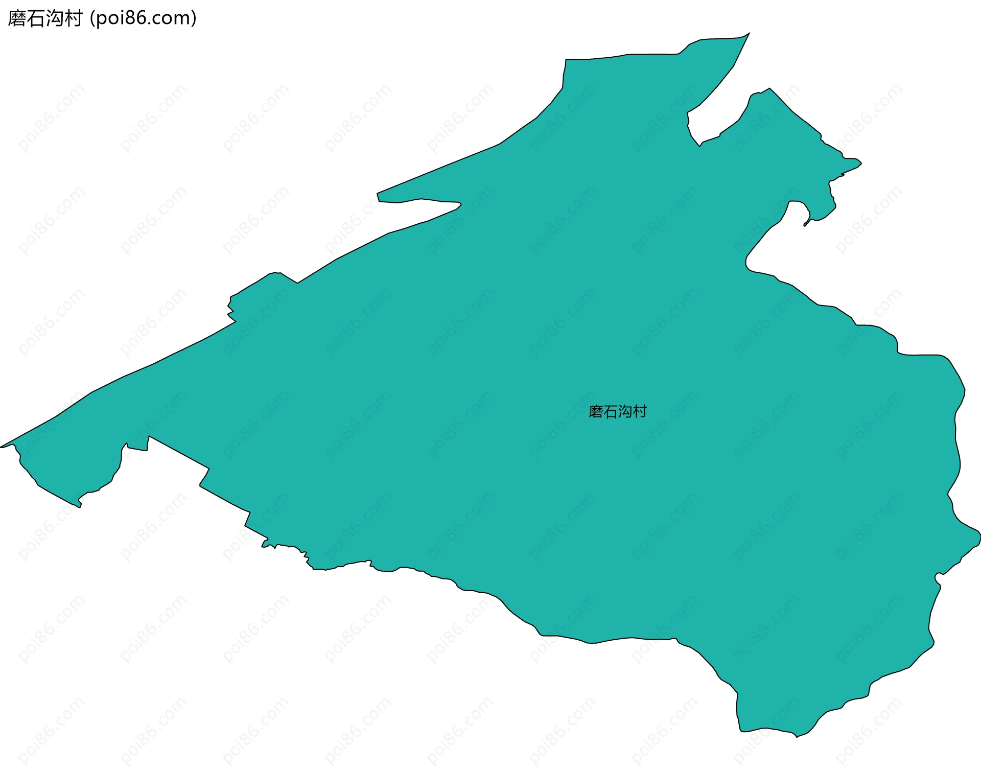 磨石沟村边界地图