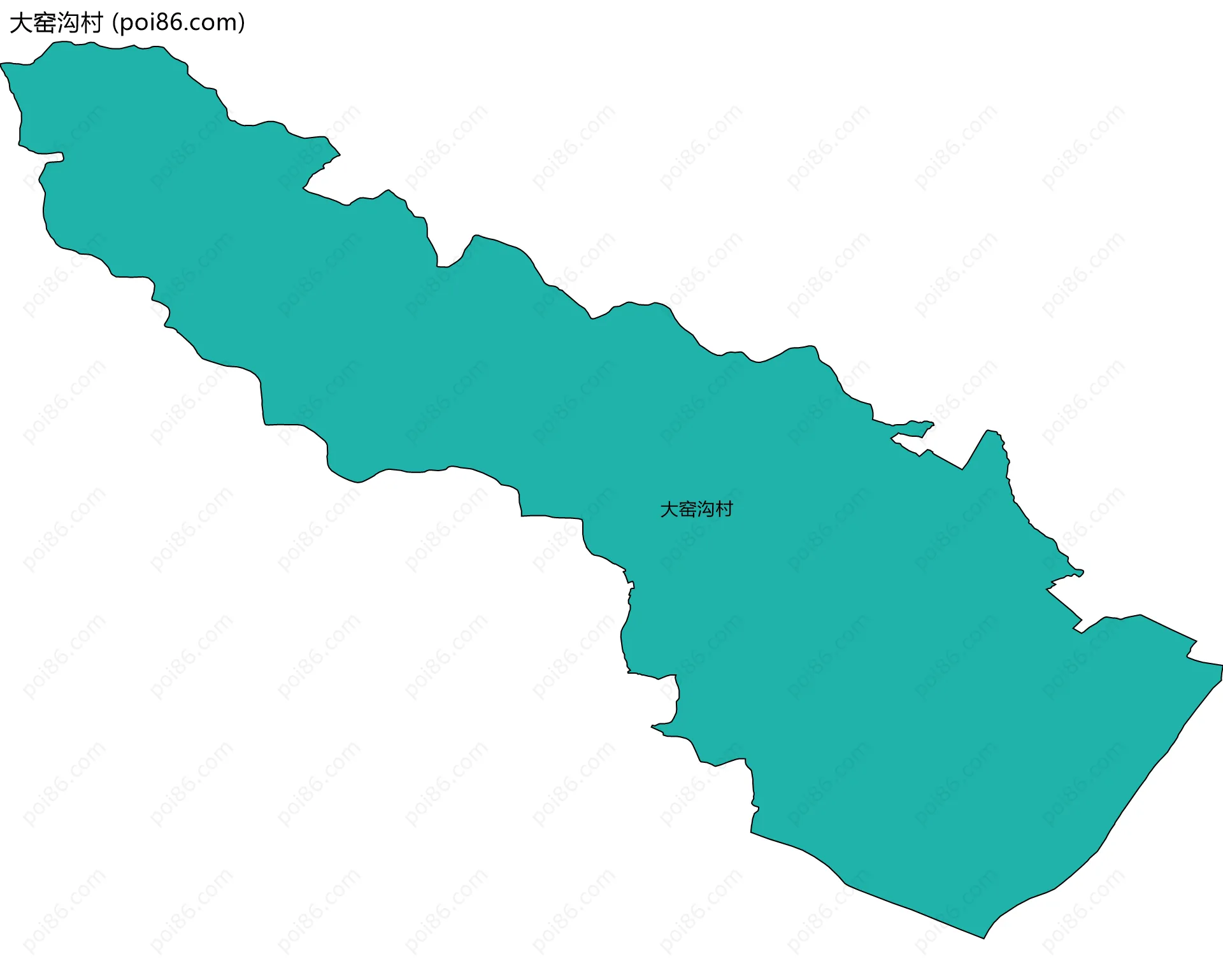 大窑沟村边界地图
