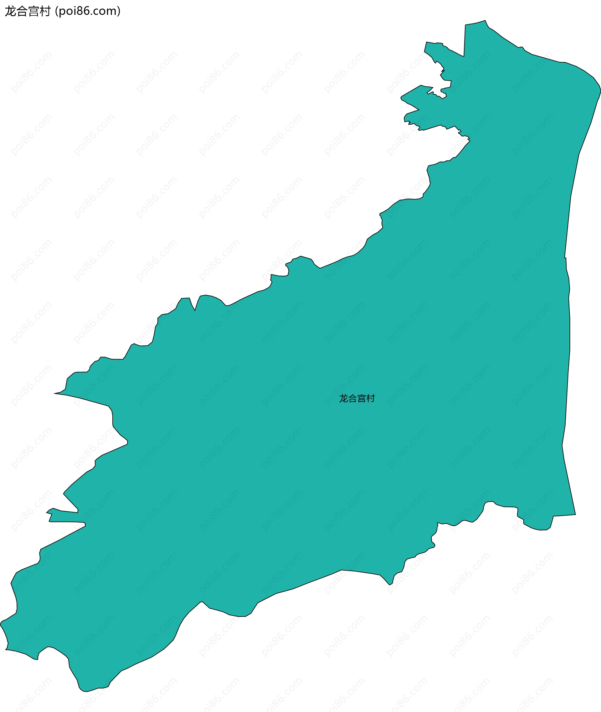 龙合宫村边界地图