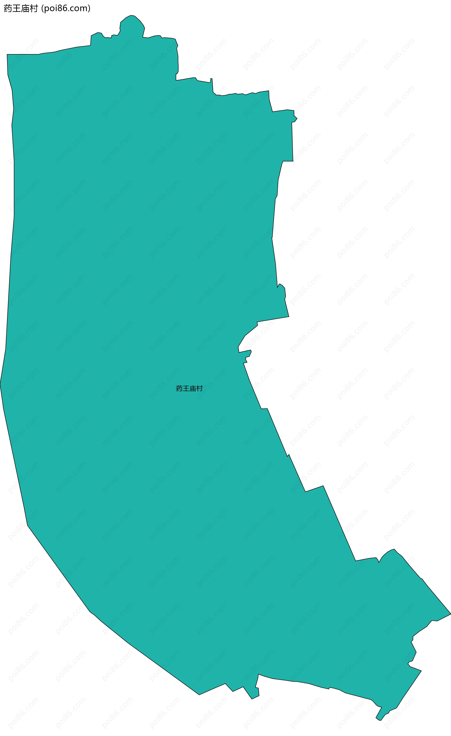 药王庙村边界地图