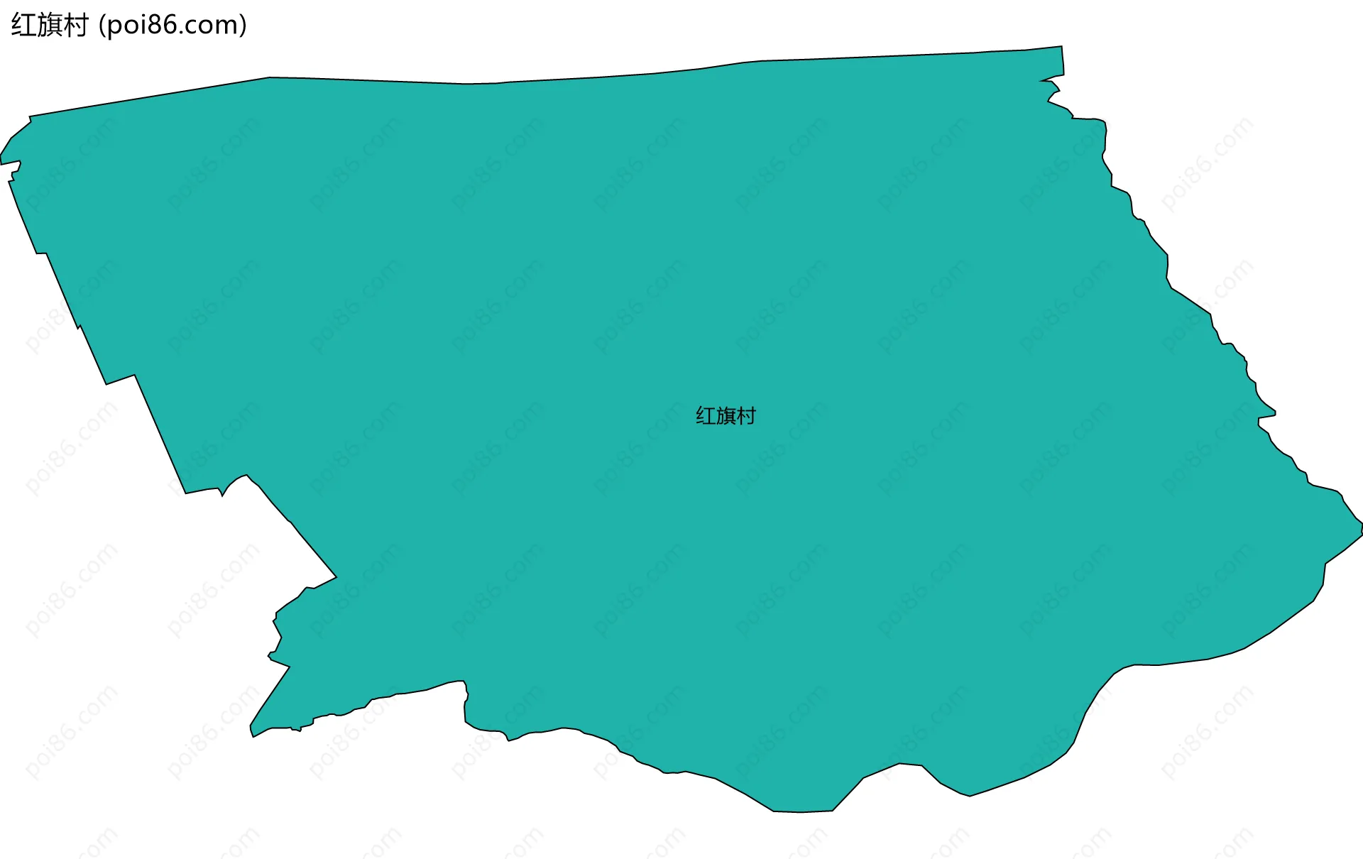 红旗村边界地图