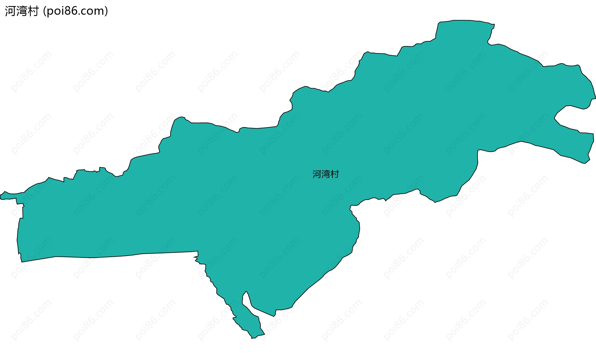 河湾村边界地图