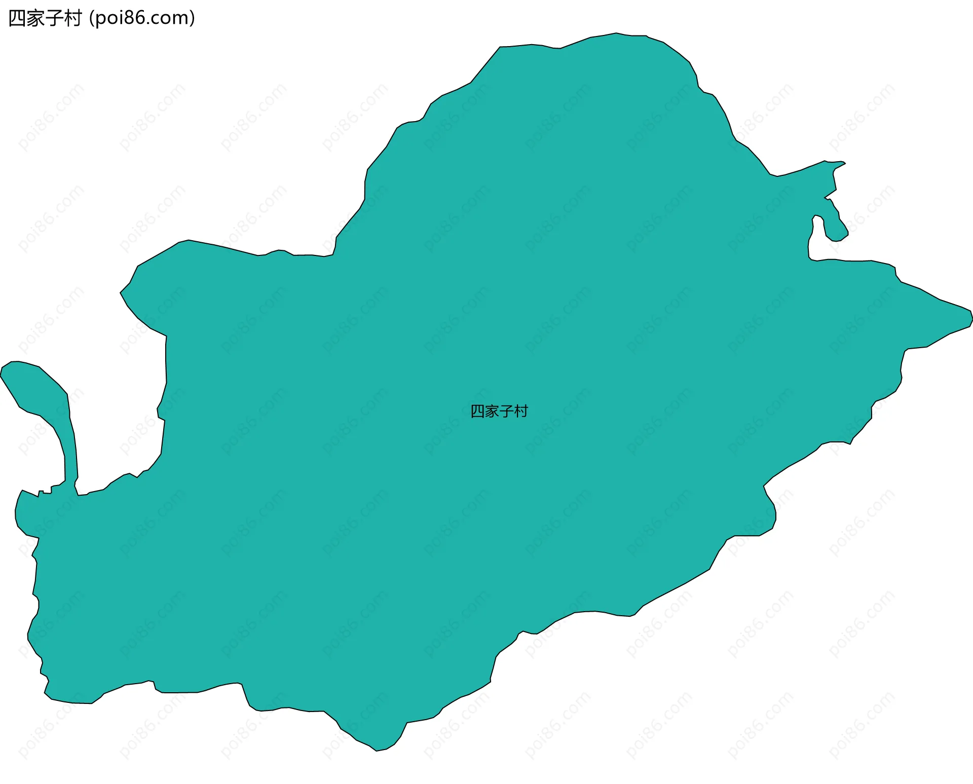 四家子村边界地图
