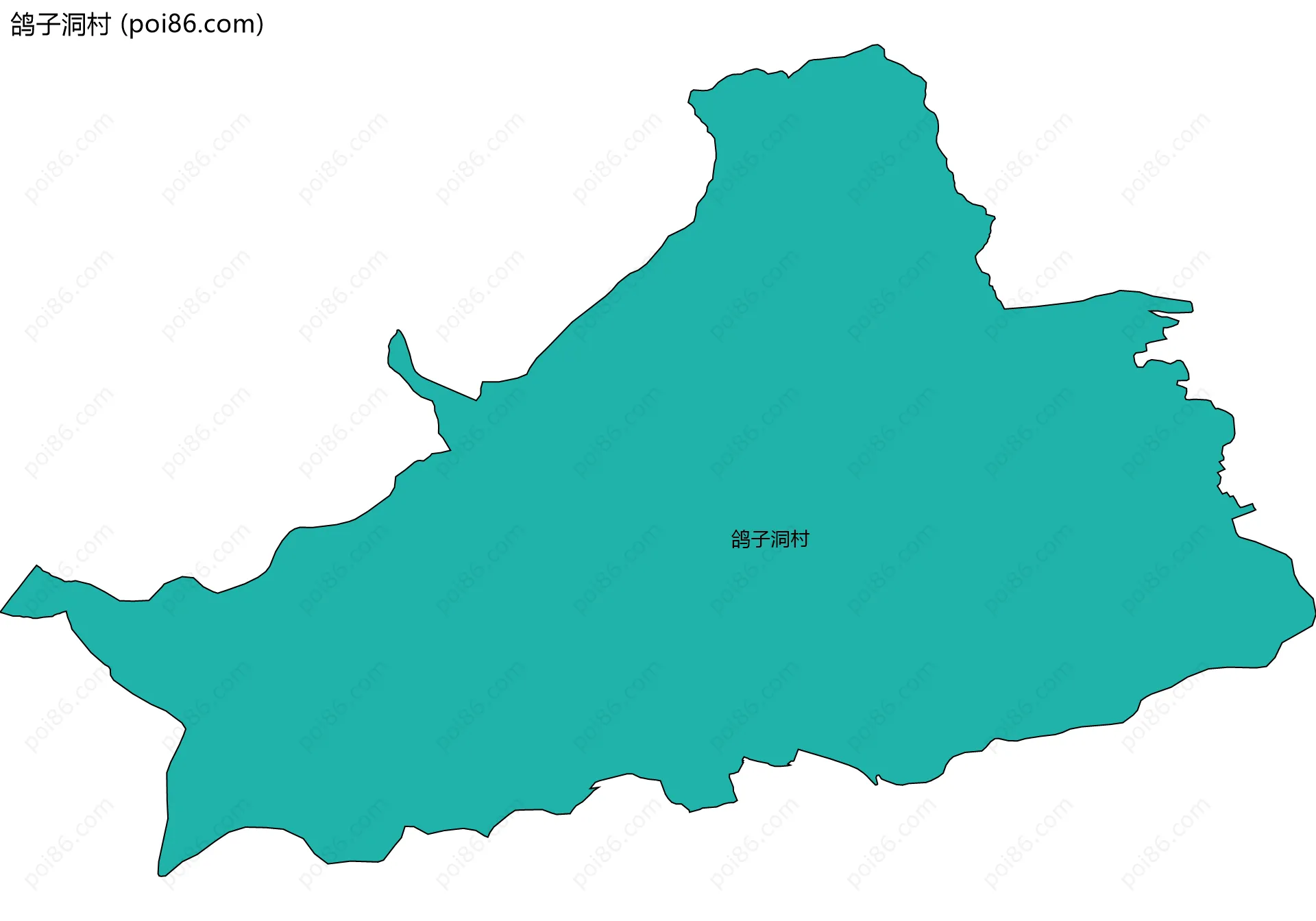 鸽子洞村边界地图