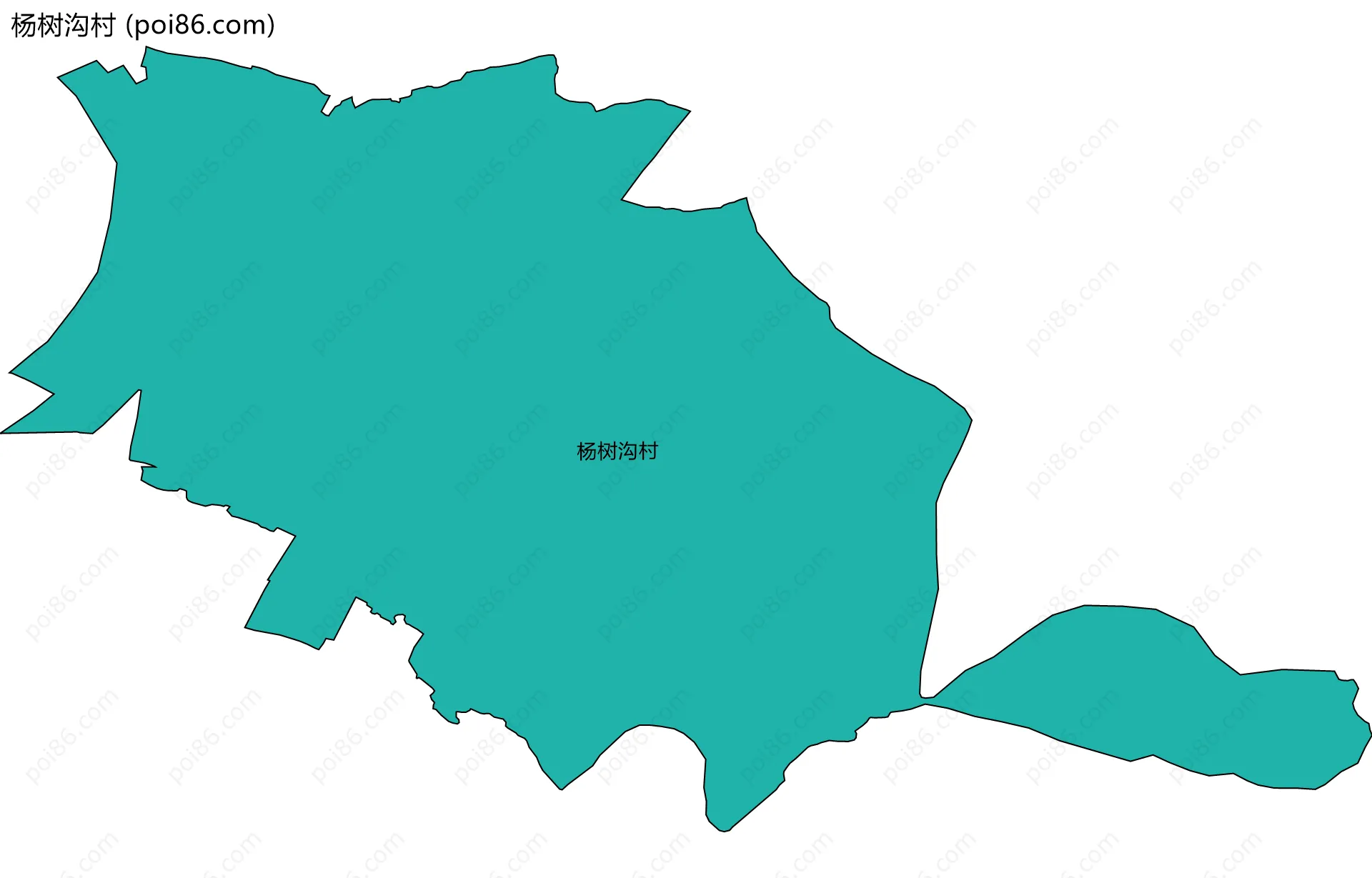 杨树沟村边界地图