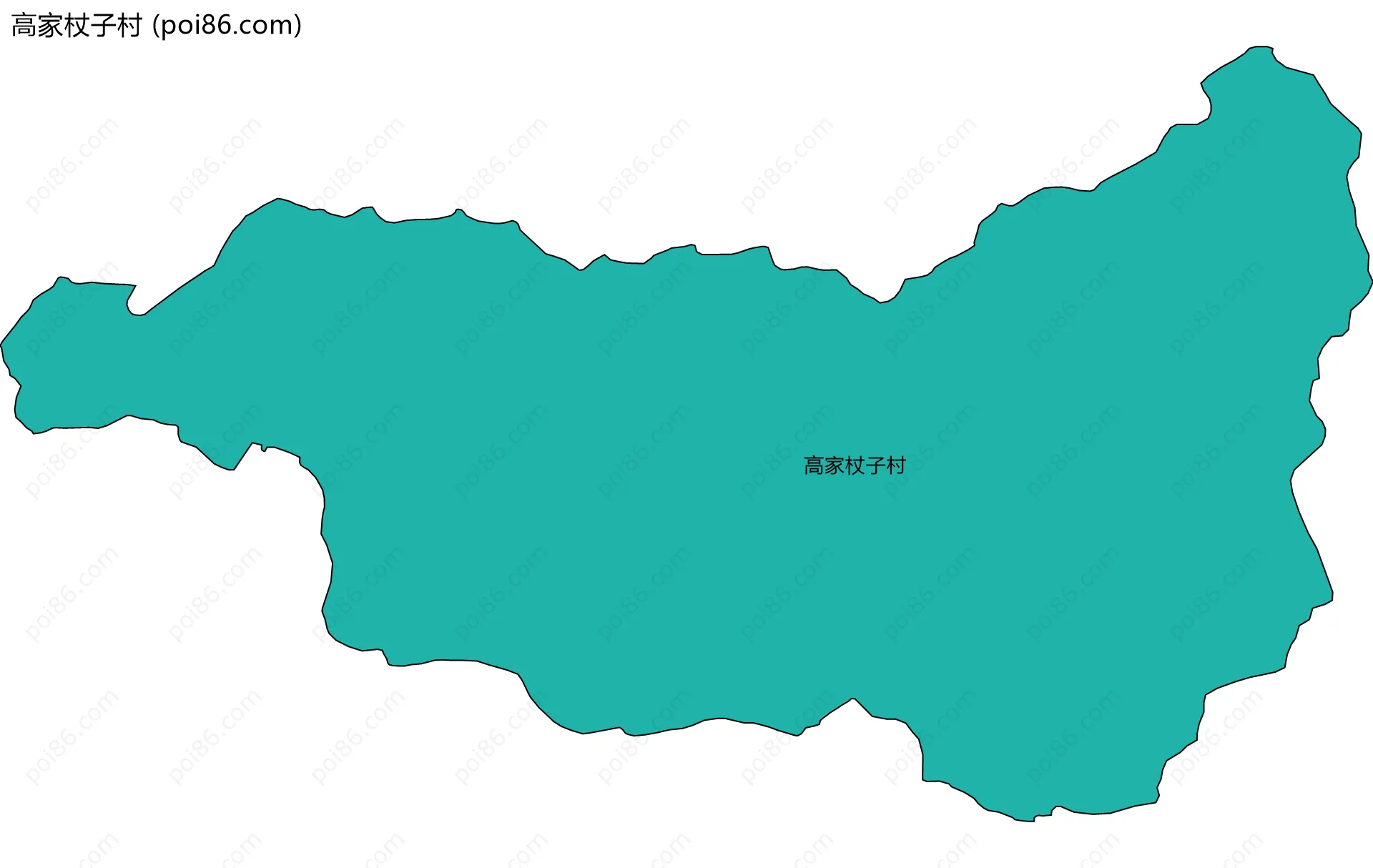 高家杖子村边界地图