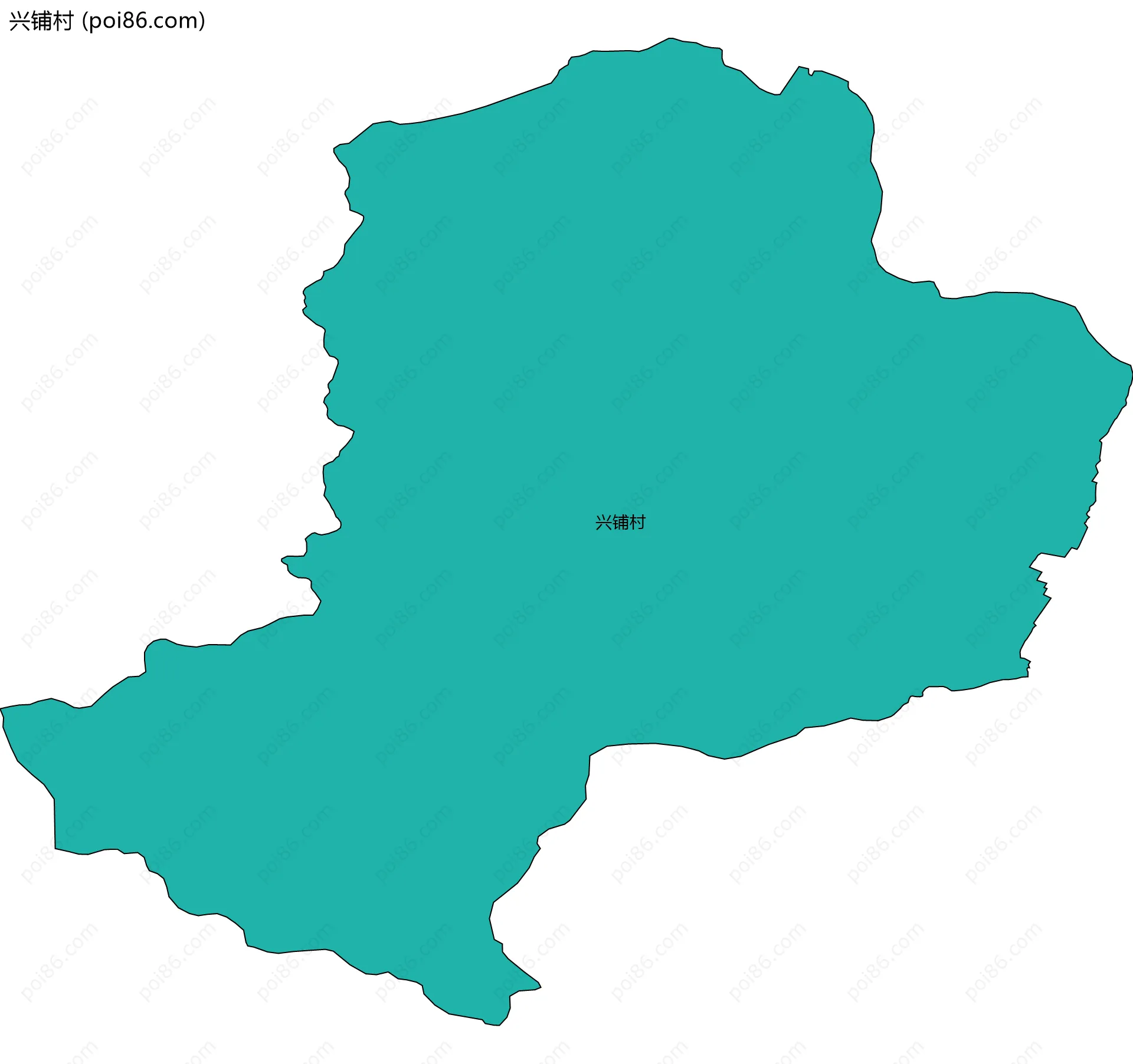 兴铺村边界地图