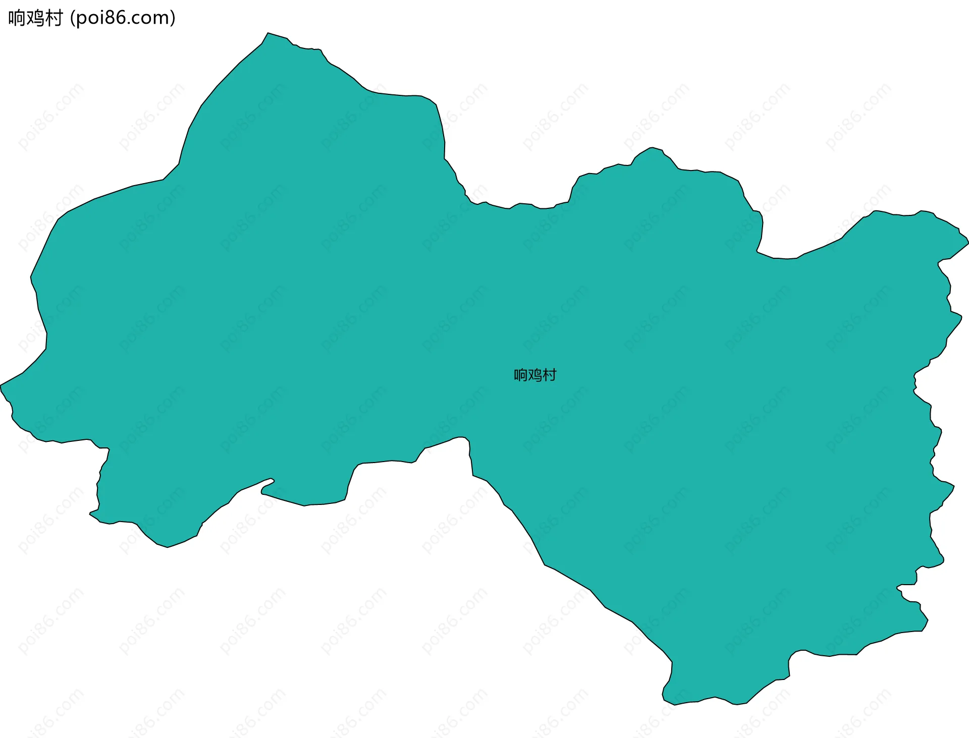 响鸡村边界地图