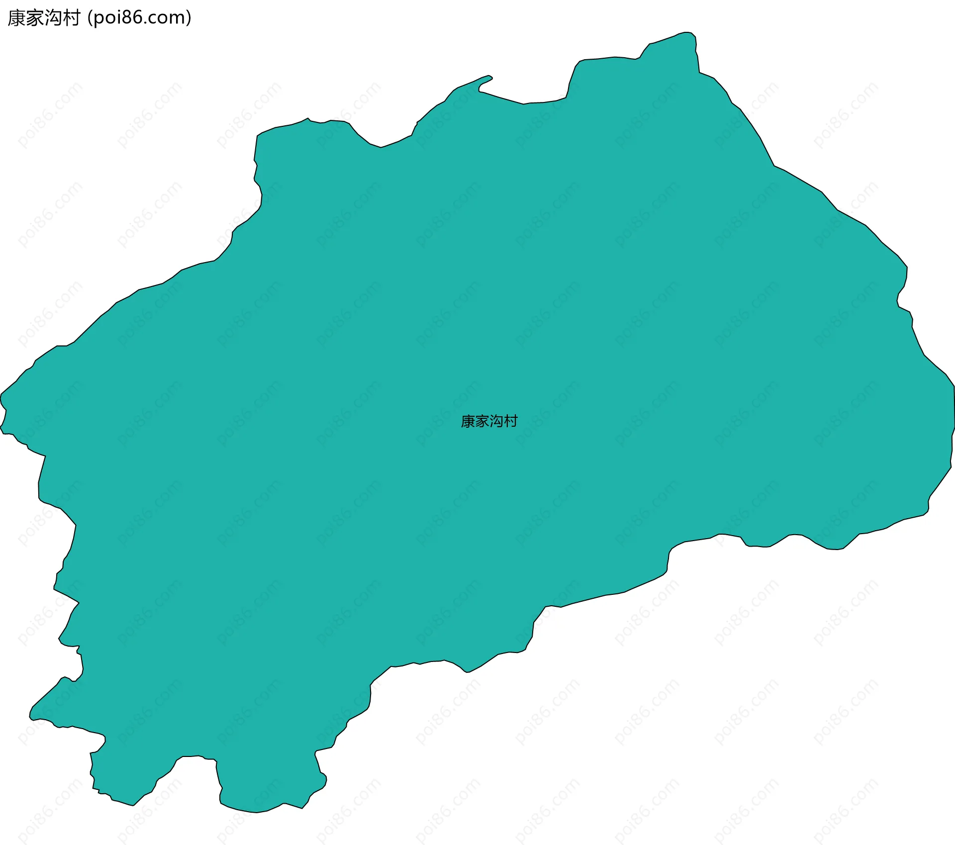 康家沟村边界地图