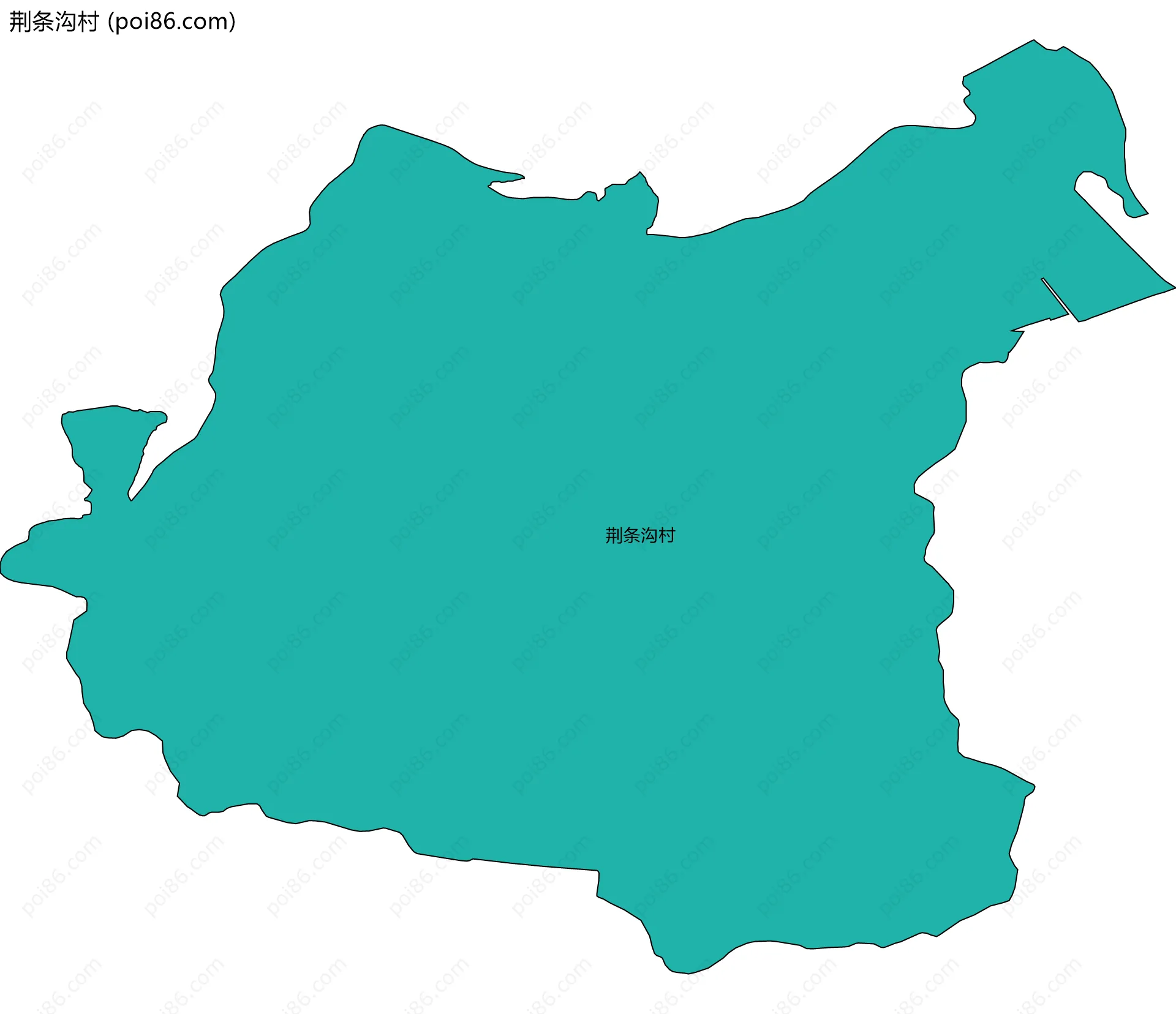 荆条沟村边界地图