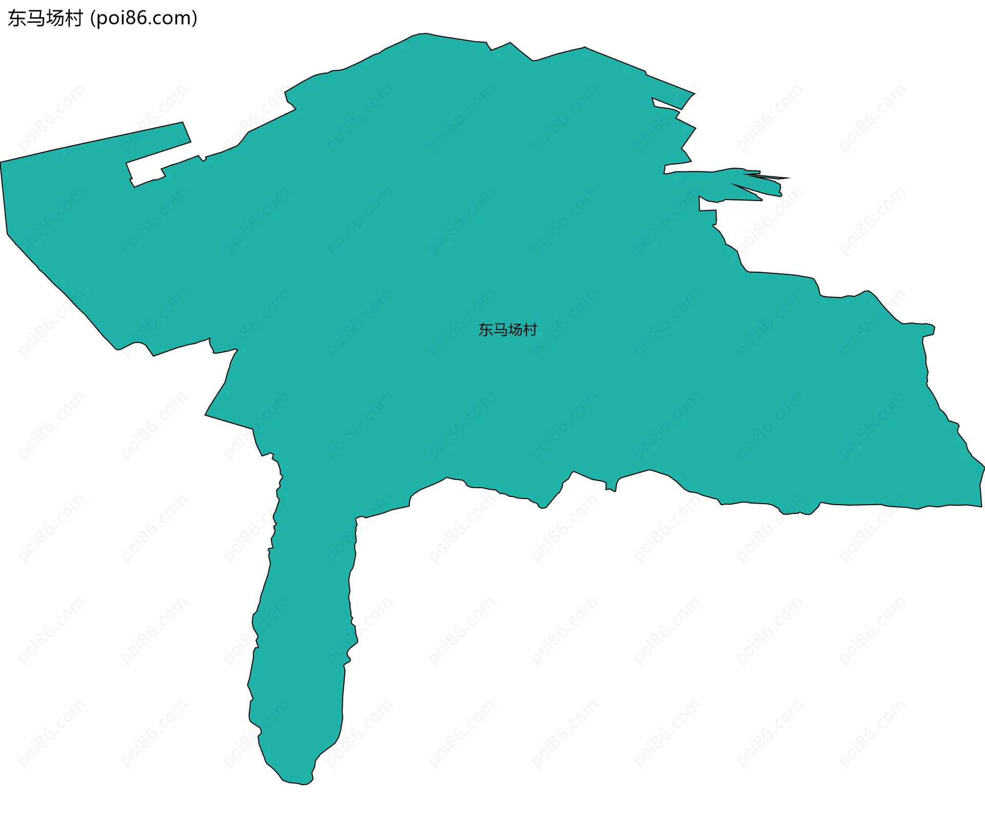 东马场村边界地图
