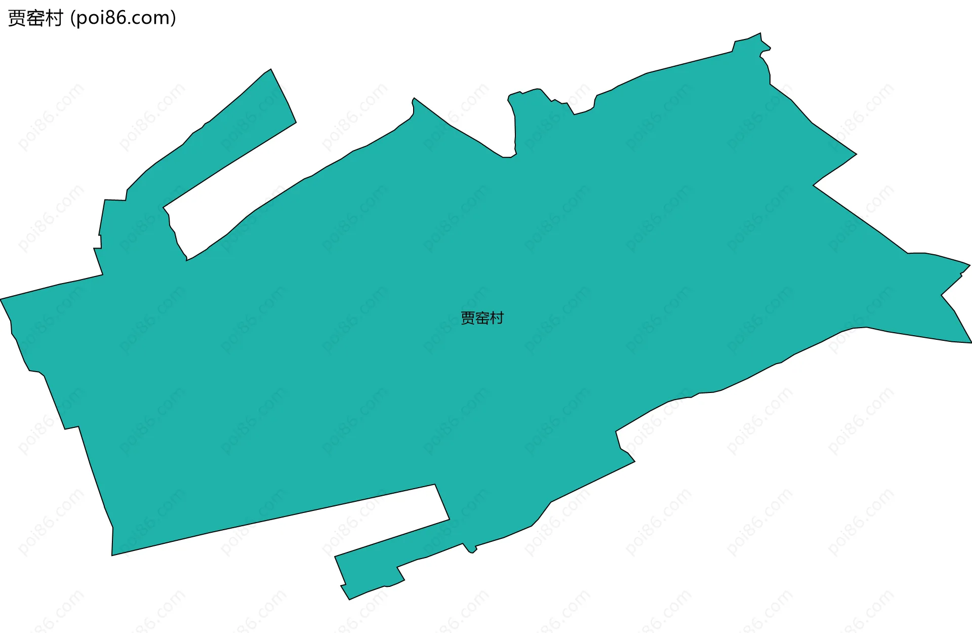 贾窑村边界地图