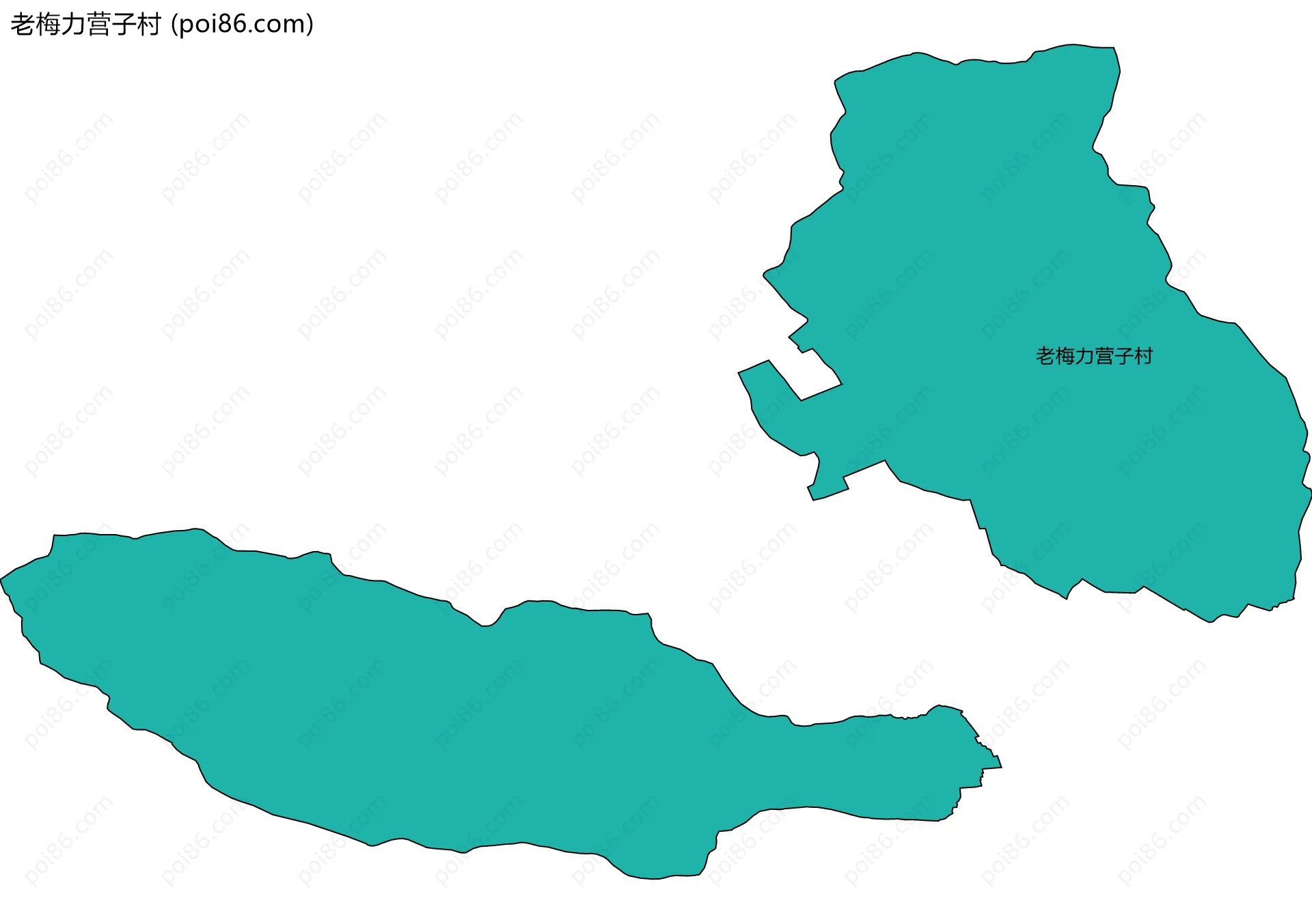 老梅力营子村边界地图