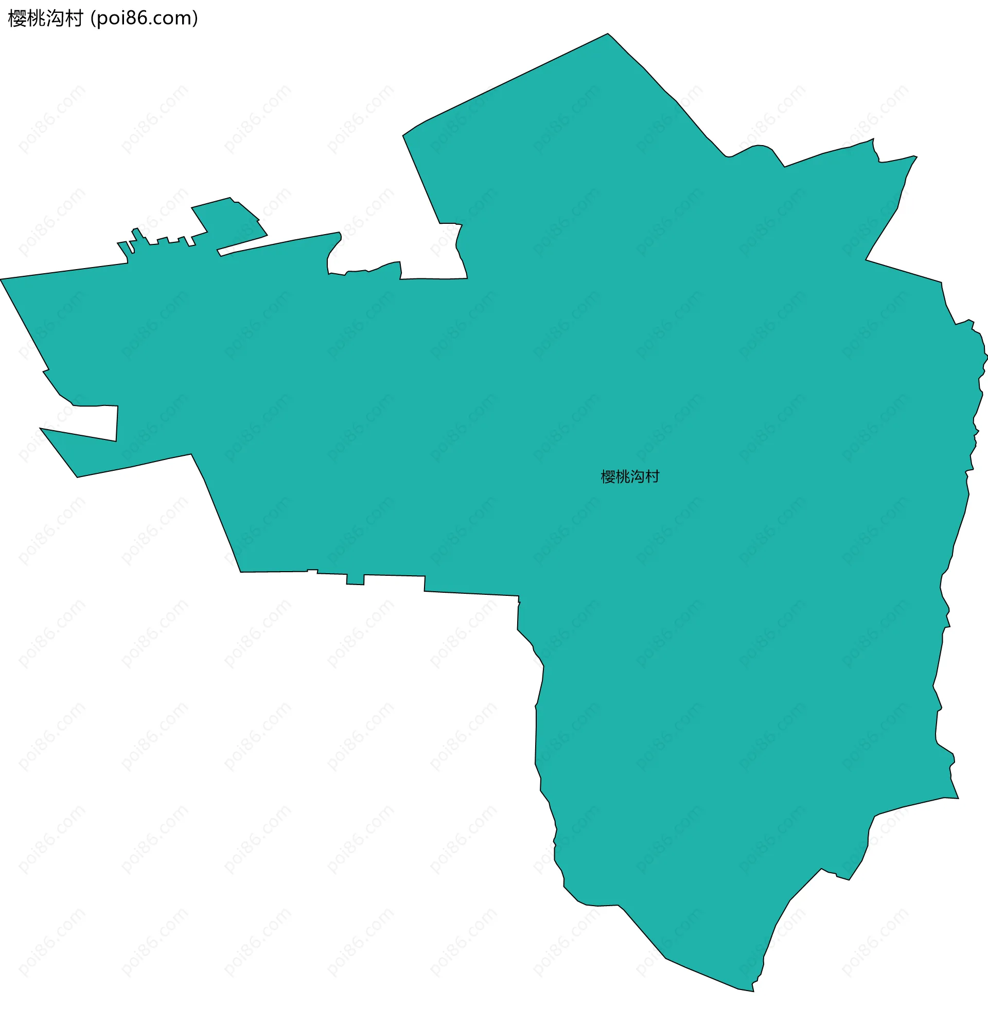 樱桃沟村边界地图