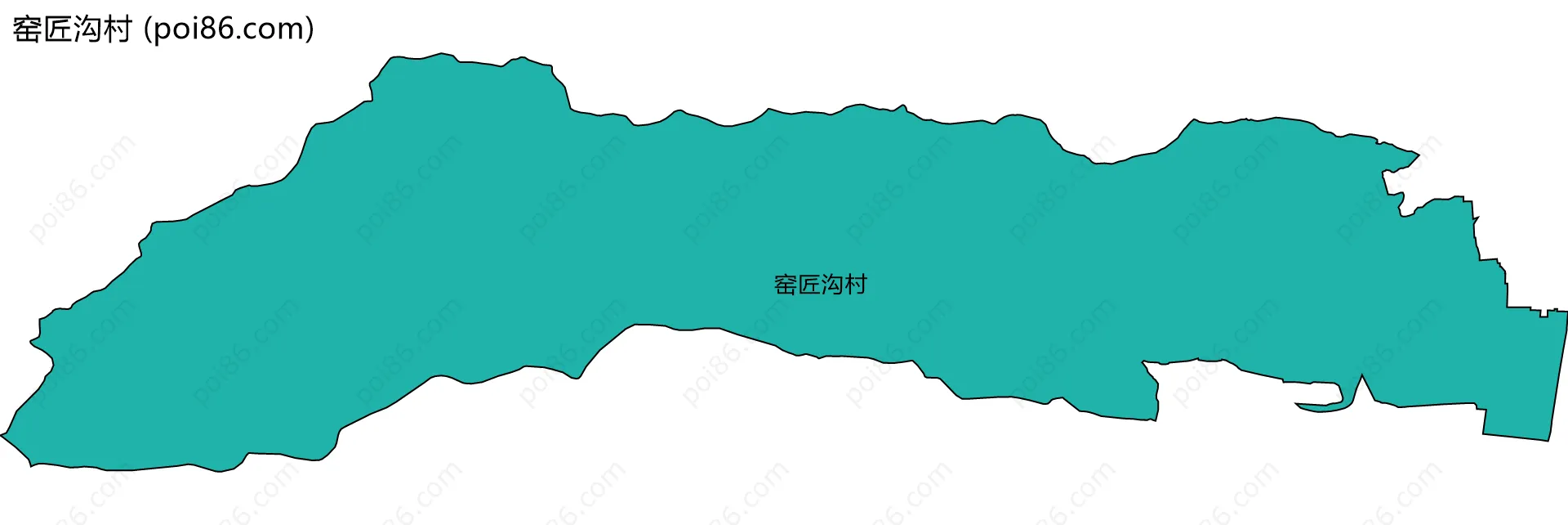 窑匠沟村边界地图