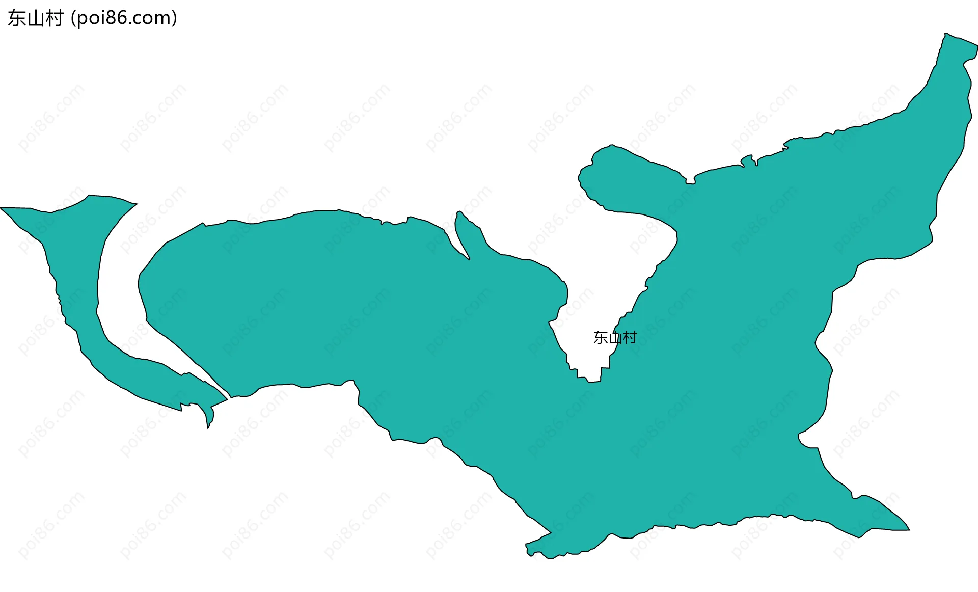 东山村边界地图
