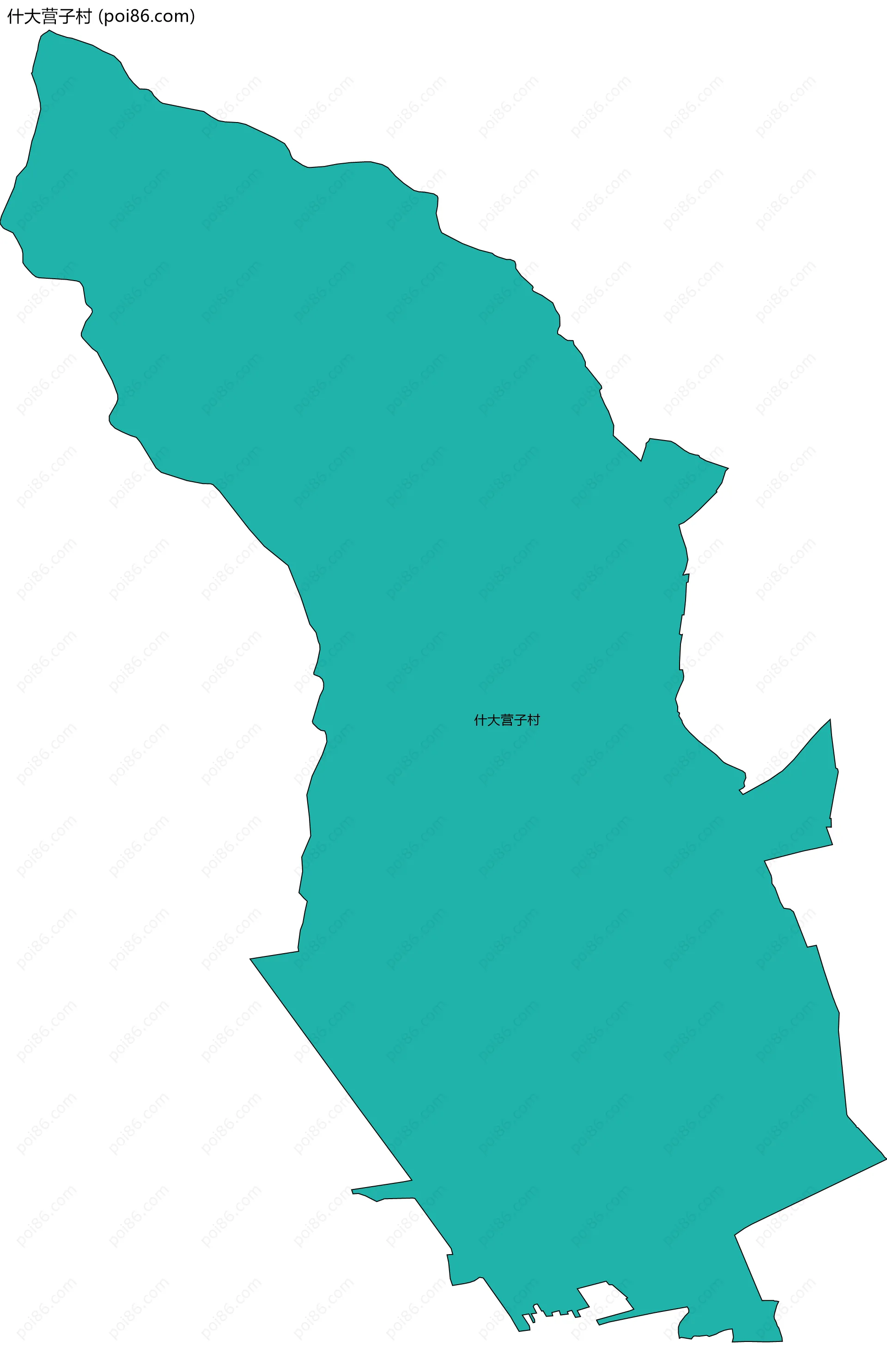 什大营子村边界地图